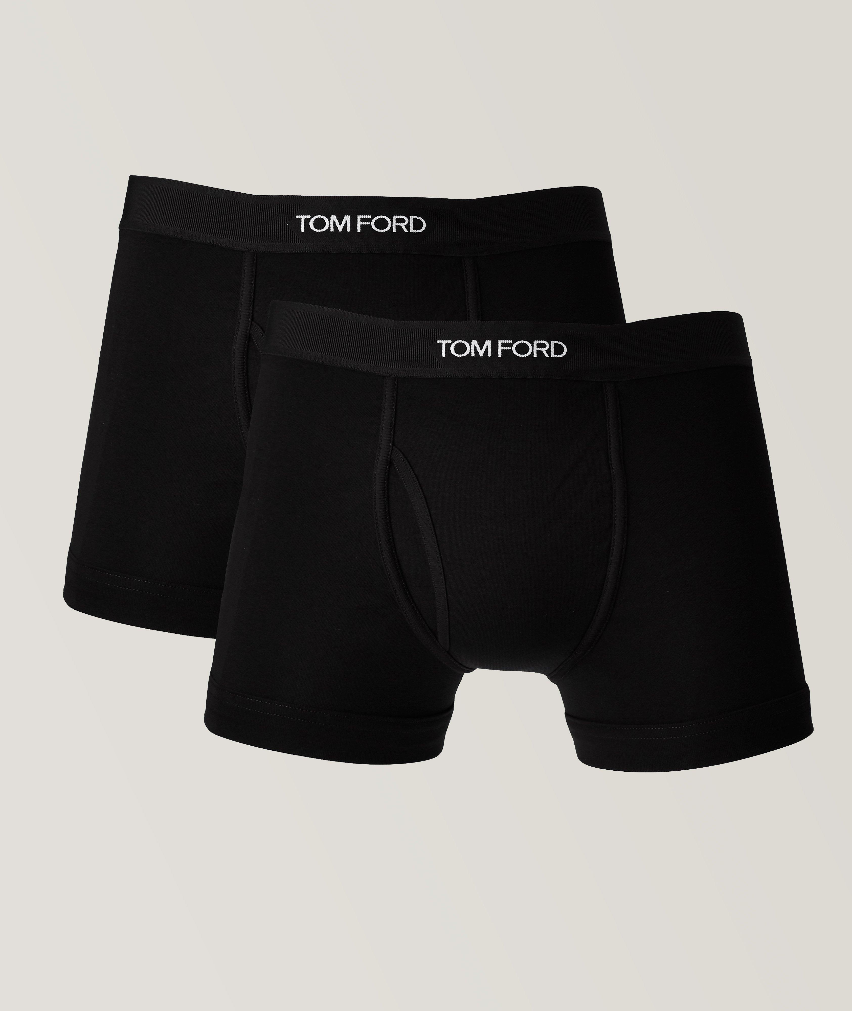 Tom Ford Caleçon Boxeur En Coton Extensible En Noir , Taille Homme Grand