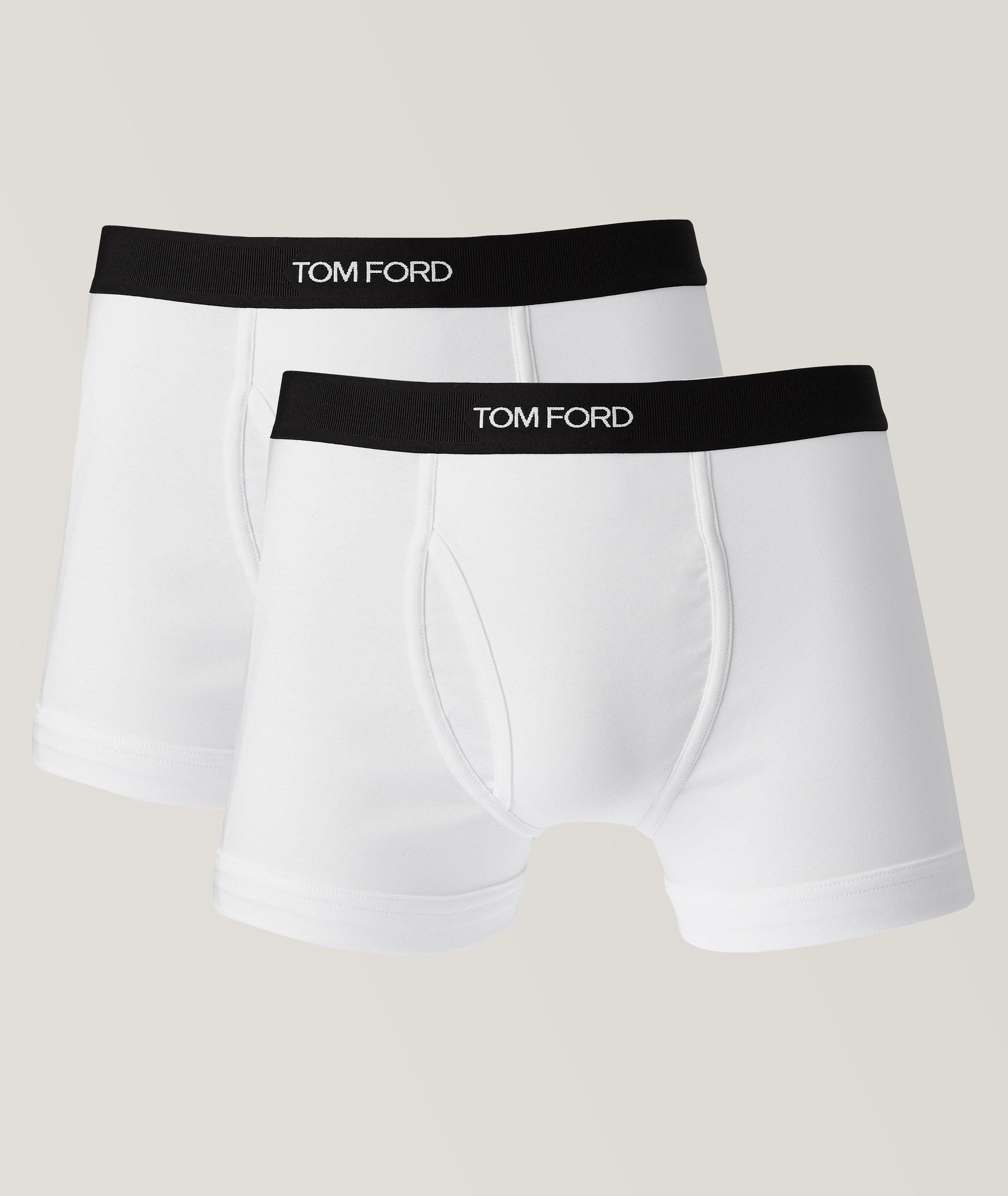 Tom Ford Caleçon Boxeur En Coton Extensible En Blanc , Taille Homme TG