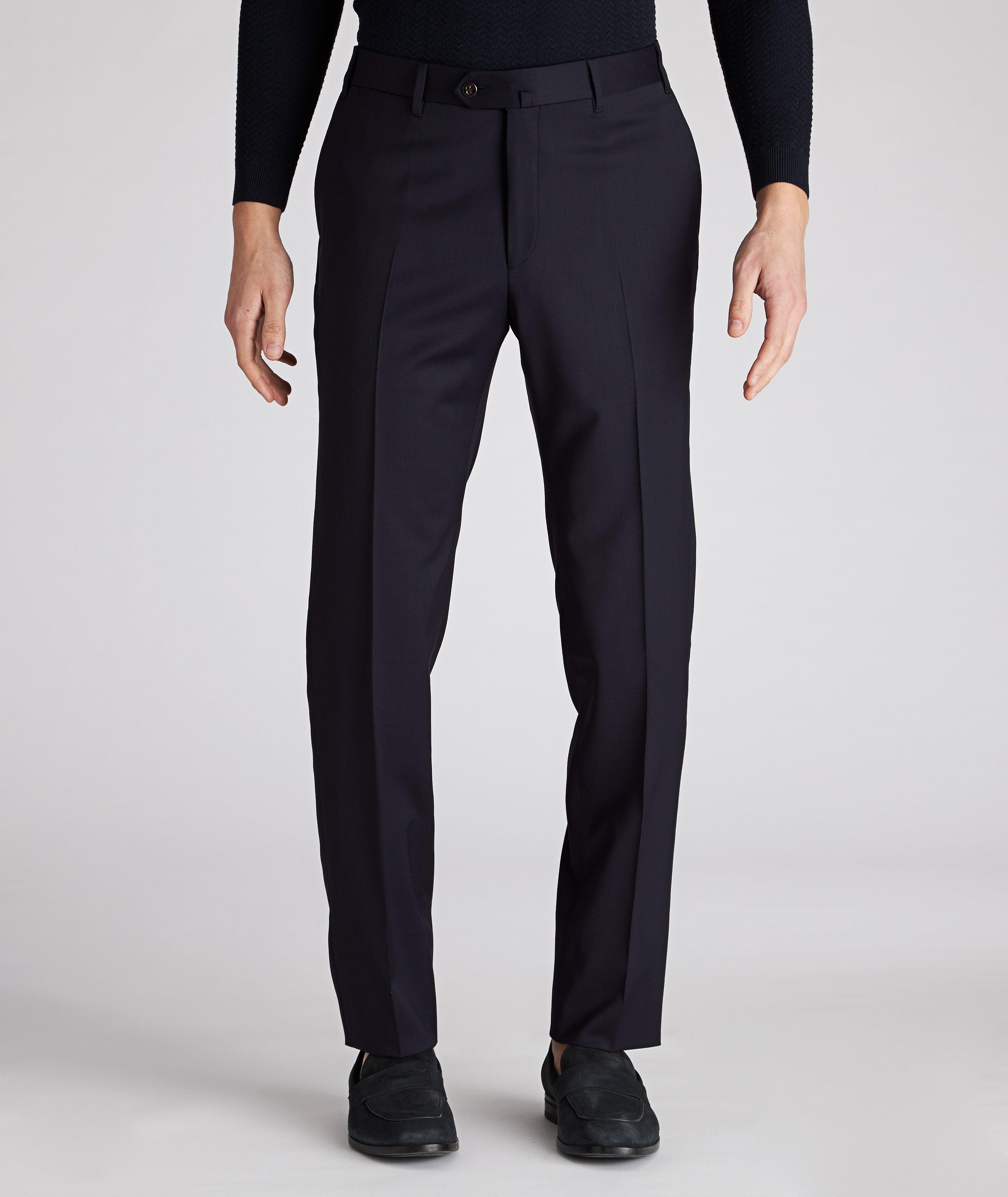 Corneliani Pantalon Habillé En Laine De Coupe Contemporaine En Bleu , Taille Homme 52