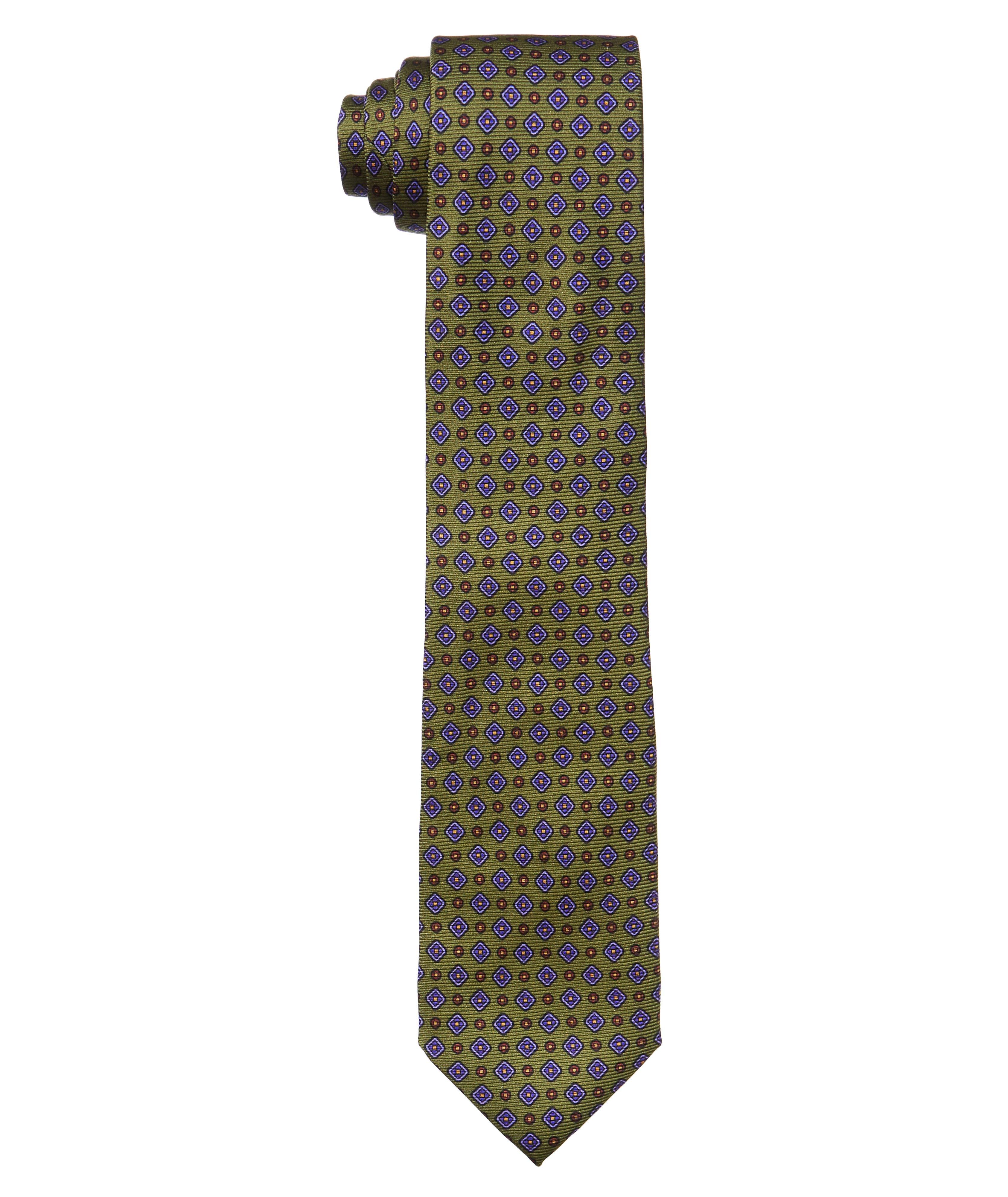 Neat Print Silk Tie image 0