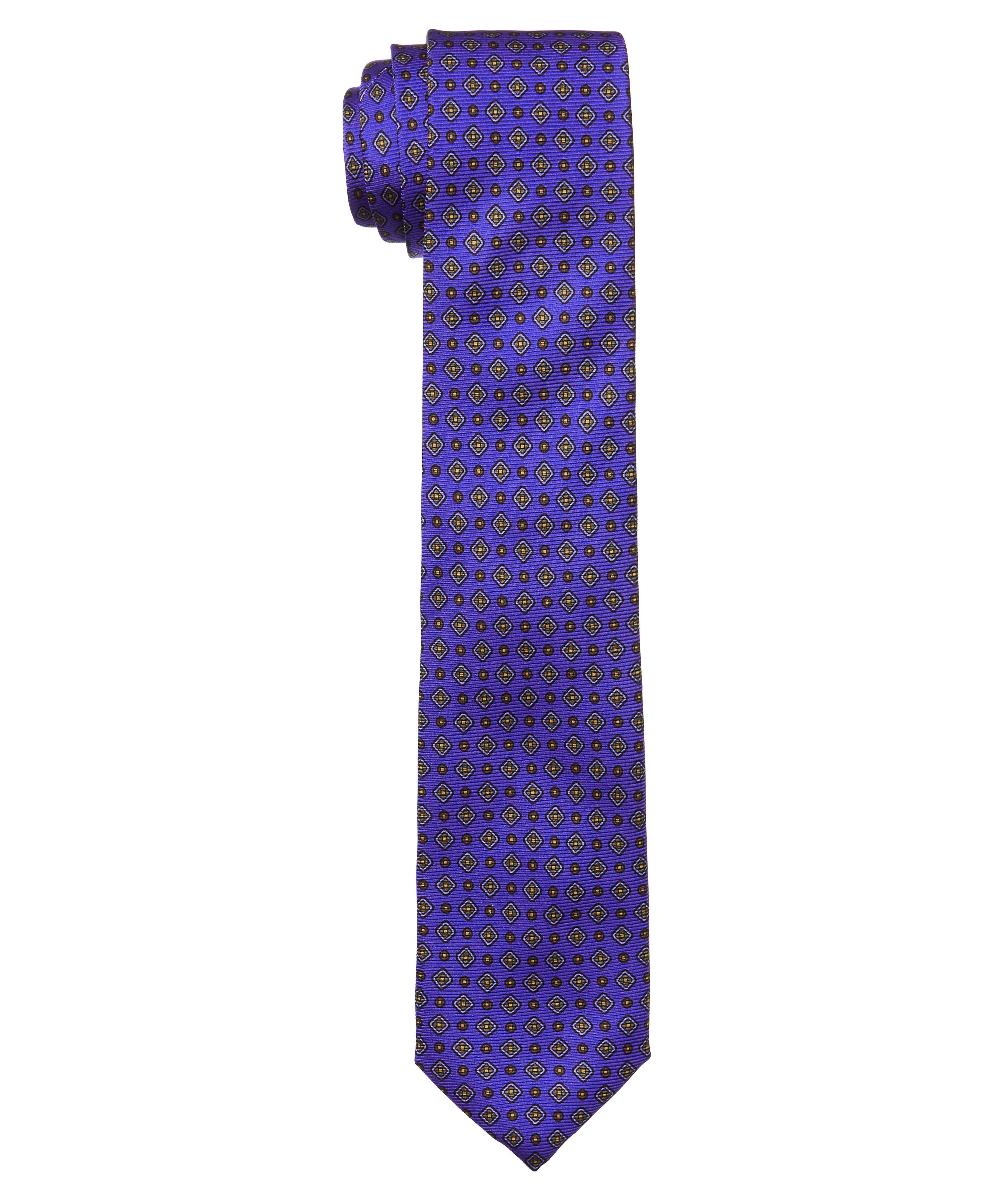 Neat Print Silk Tie image 0