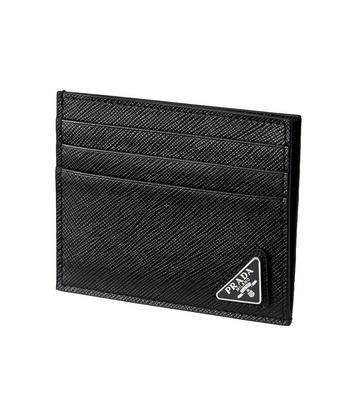 Prada saffiano leather badge on sale holder