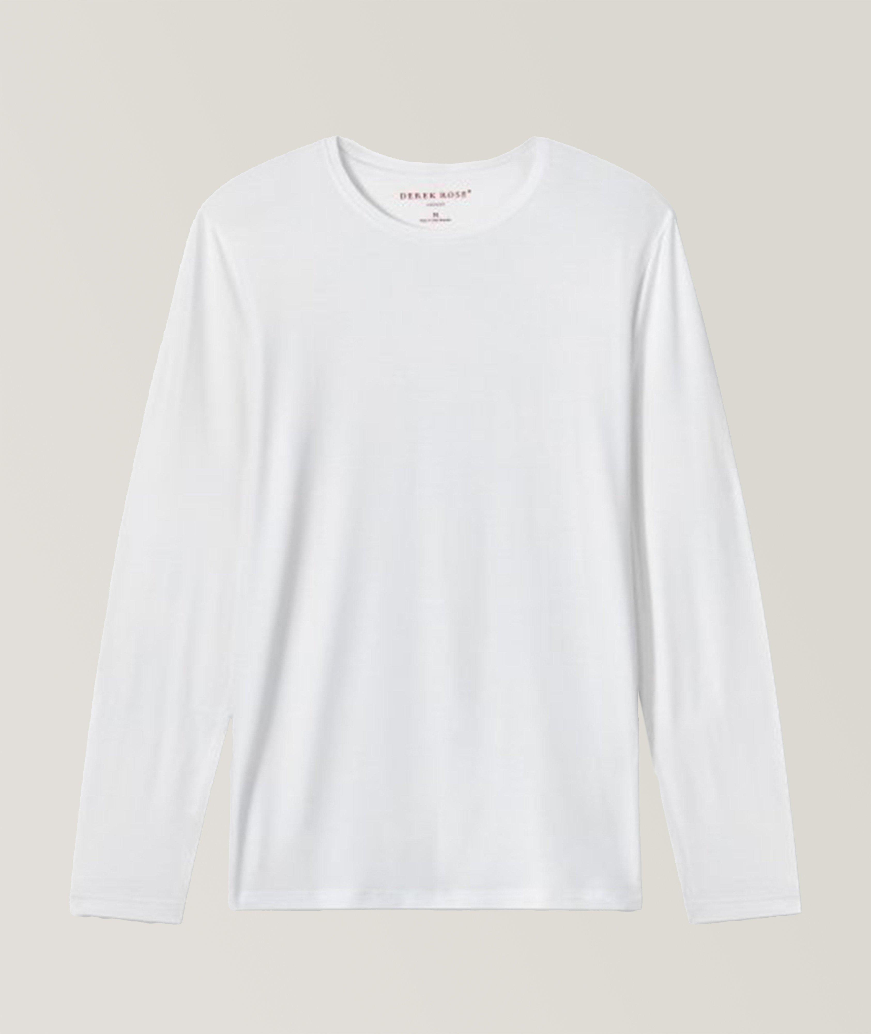 Derek Rose Pull Basel En Micromodal Extensible À Manches Longues En Blanc , Taille Homme TG