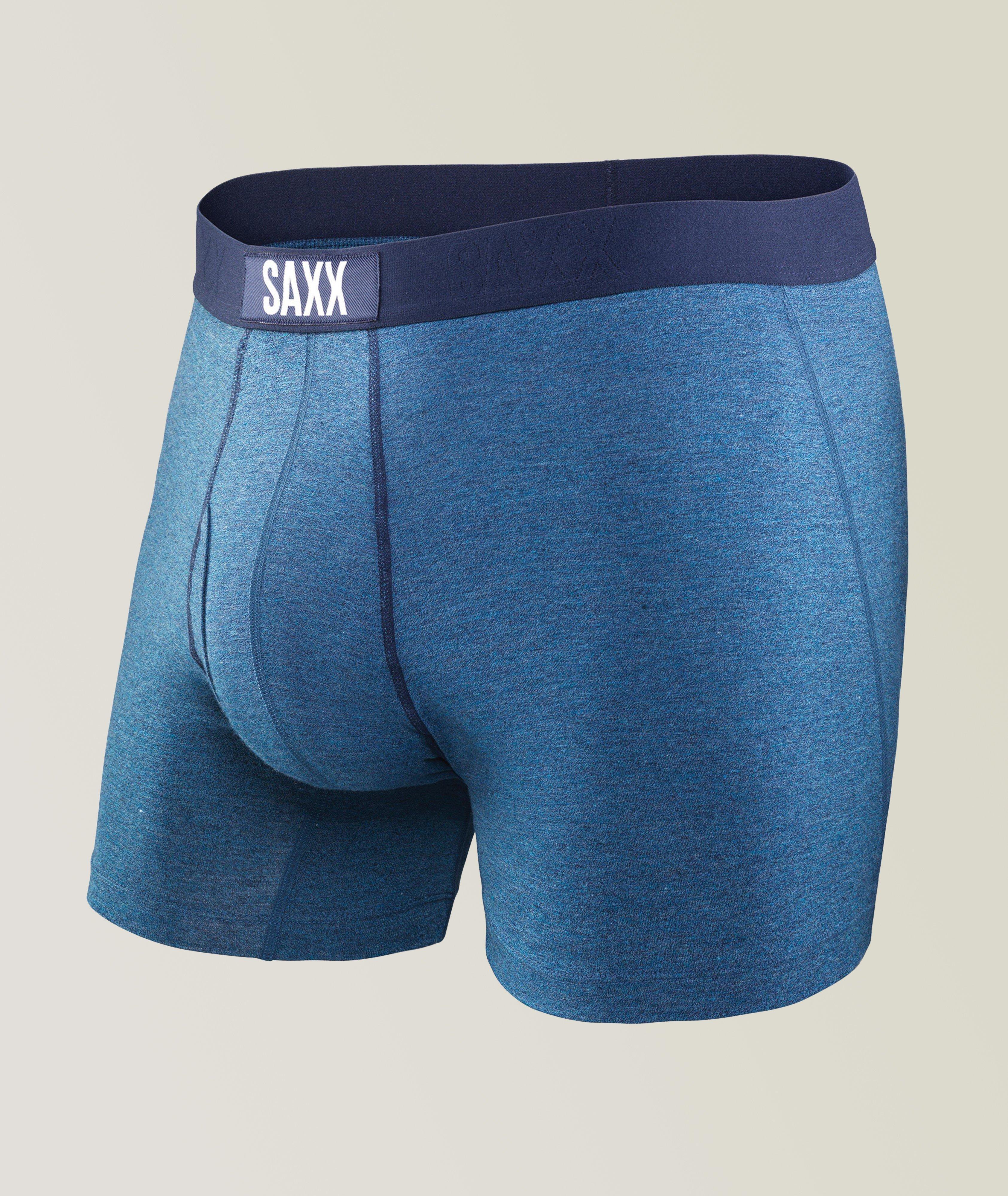 SAXX Caleçon Boxeur À Motif Marbré En Bleu , Taille Homme Grand