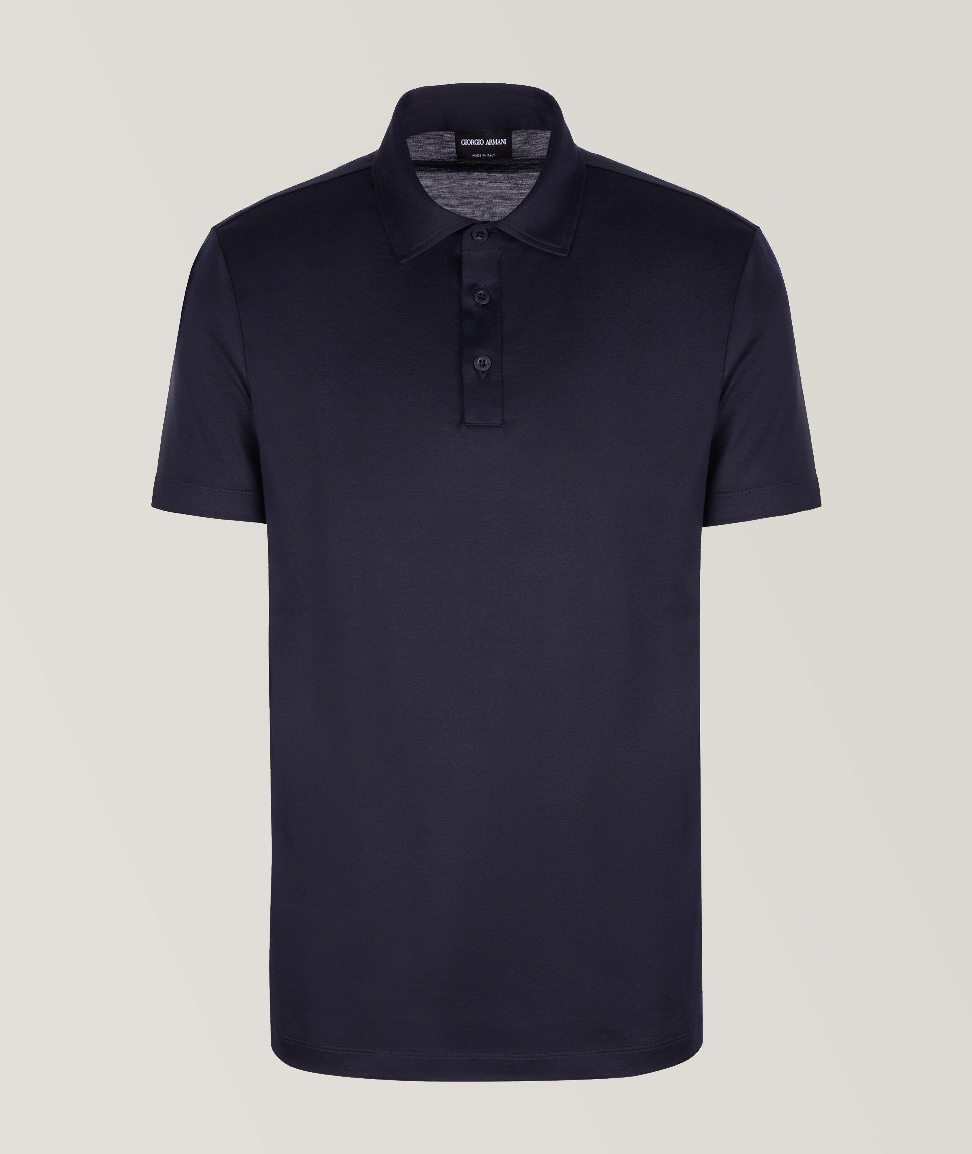 Giorgio Armani Polo En Soie Et Coton De Coupe Amincie En Rouge , Taille Homme 50