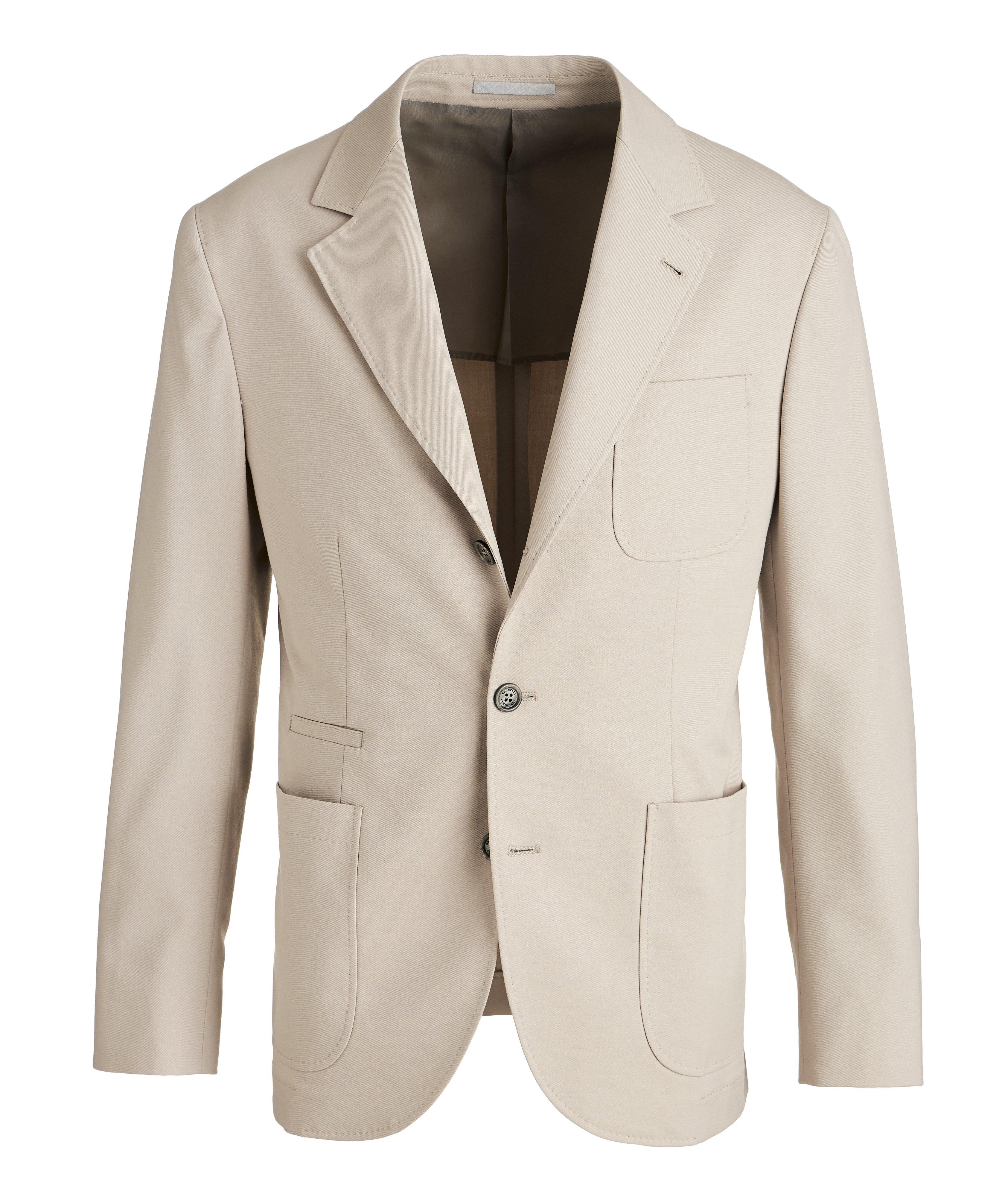Brunello Cucinelli Stretch-Wool-Cotton Sports Jacket