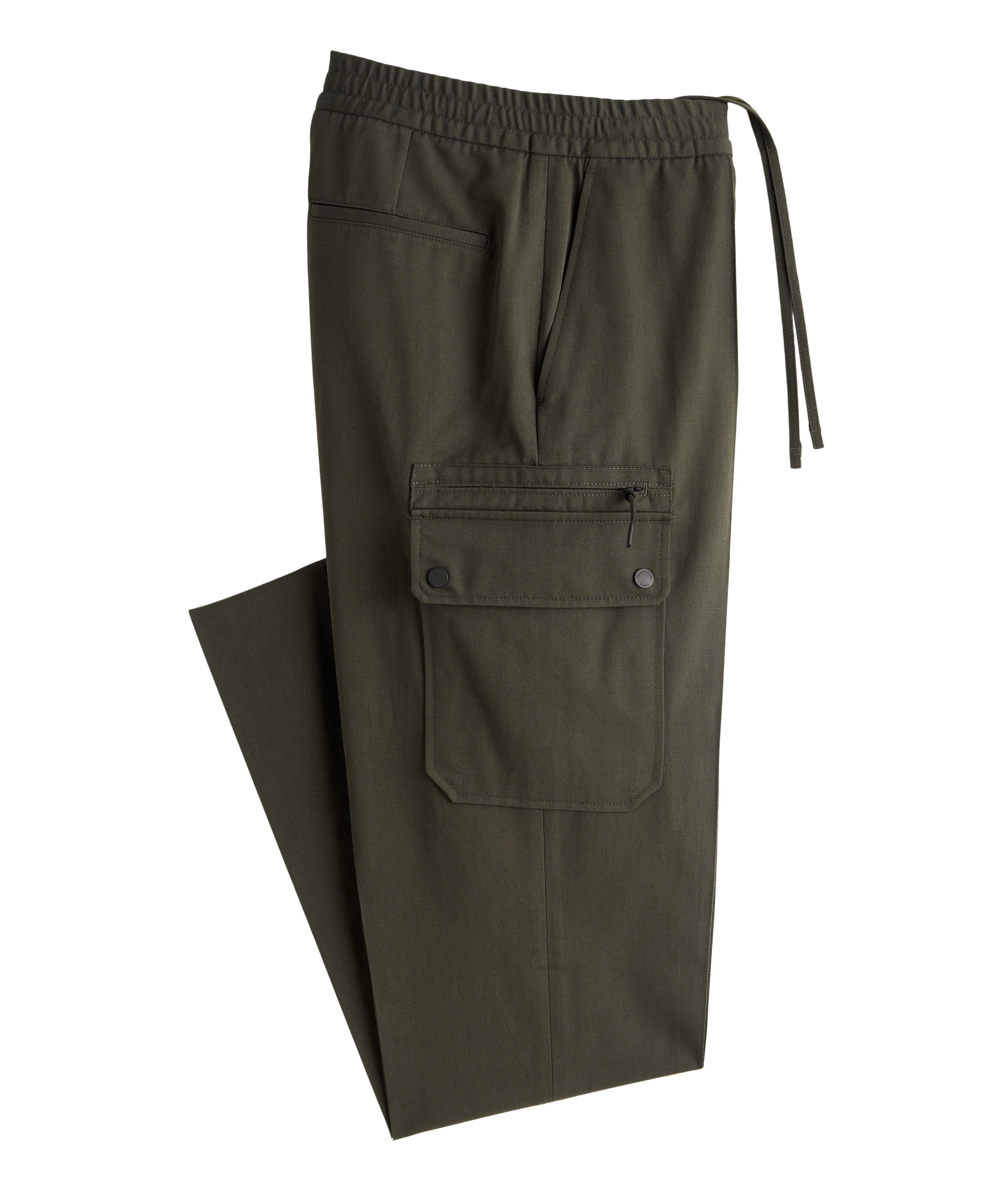 Ermenegildo Zegna Pantalon sport en coton et lin à poches cargo