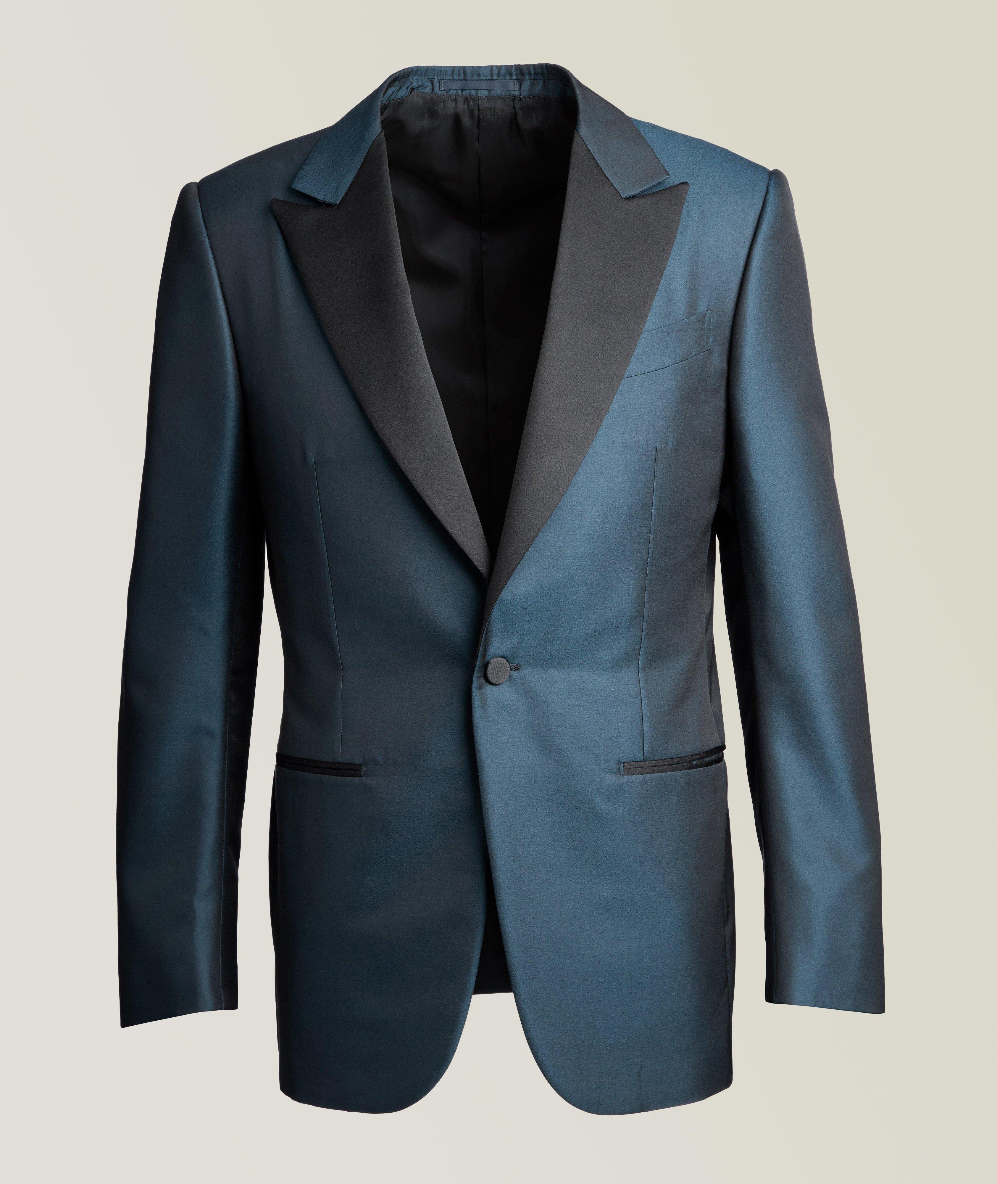 Zegna Veston De Soirée En Cachemire Et Soie En Bleu , Taille Homme 38