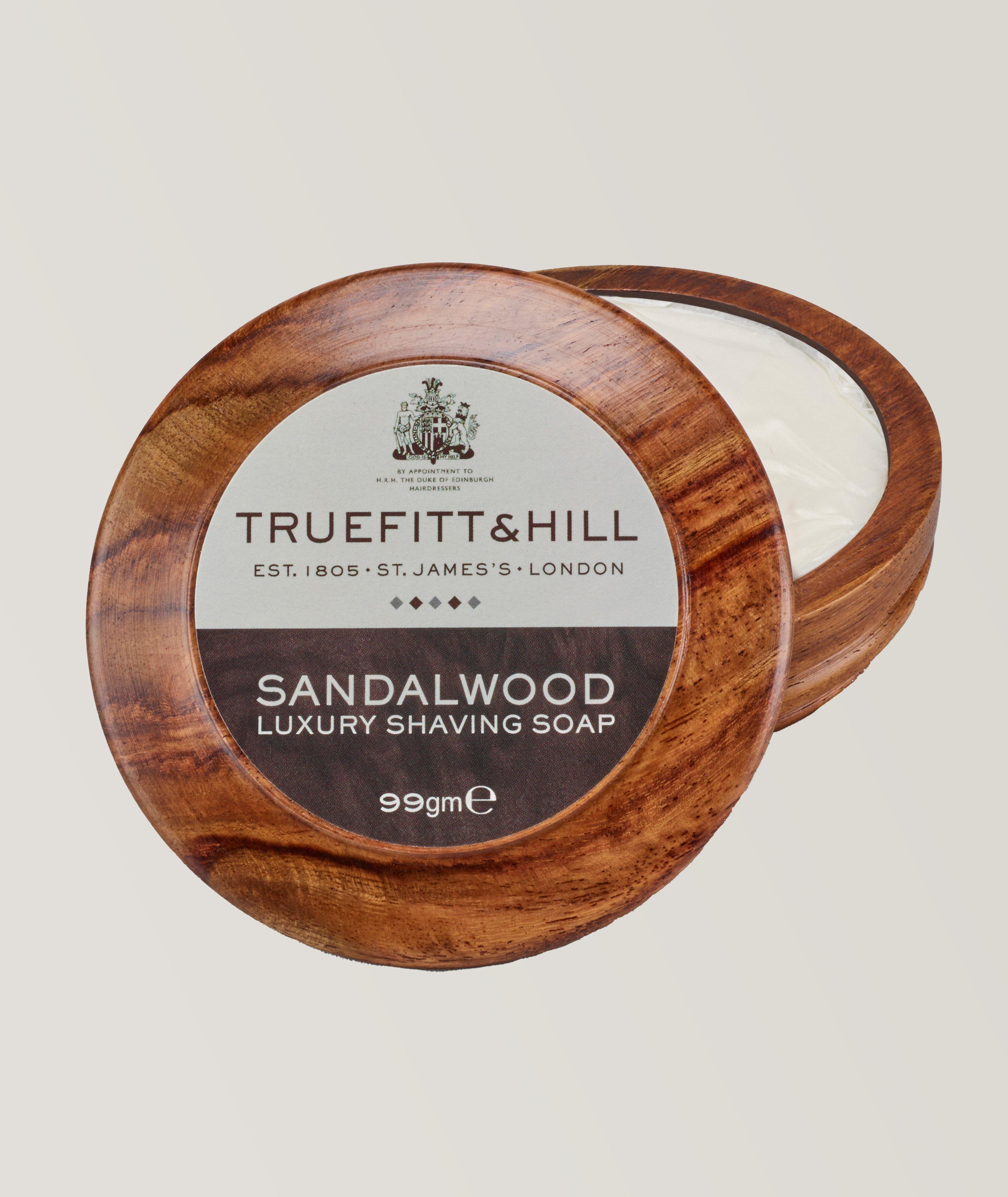 Sandalwood Lux Shaving Soap In Wooden Bowl