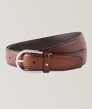 Berluti Classic Scritto Leather 35 mm Belt, Belts