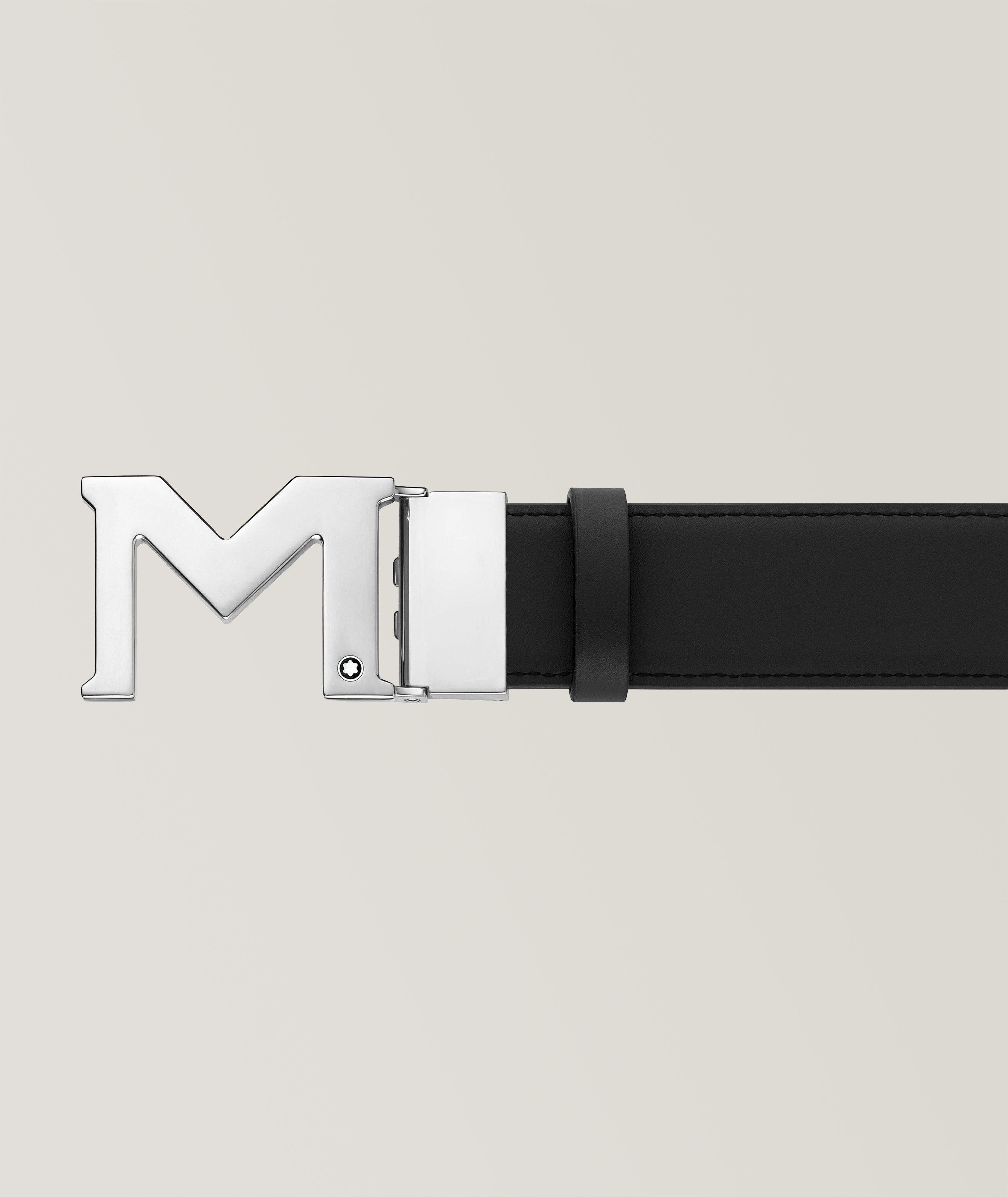 Reversible M Buckle Leather Belt