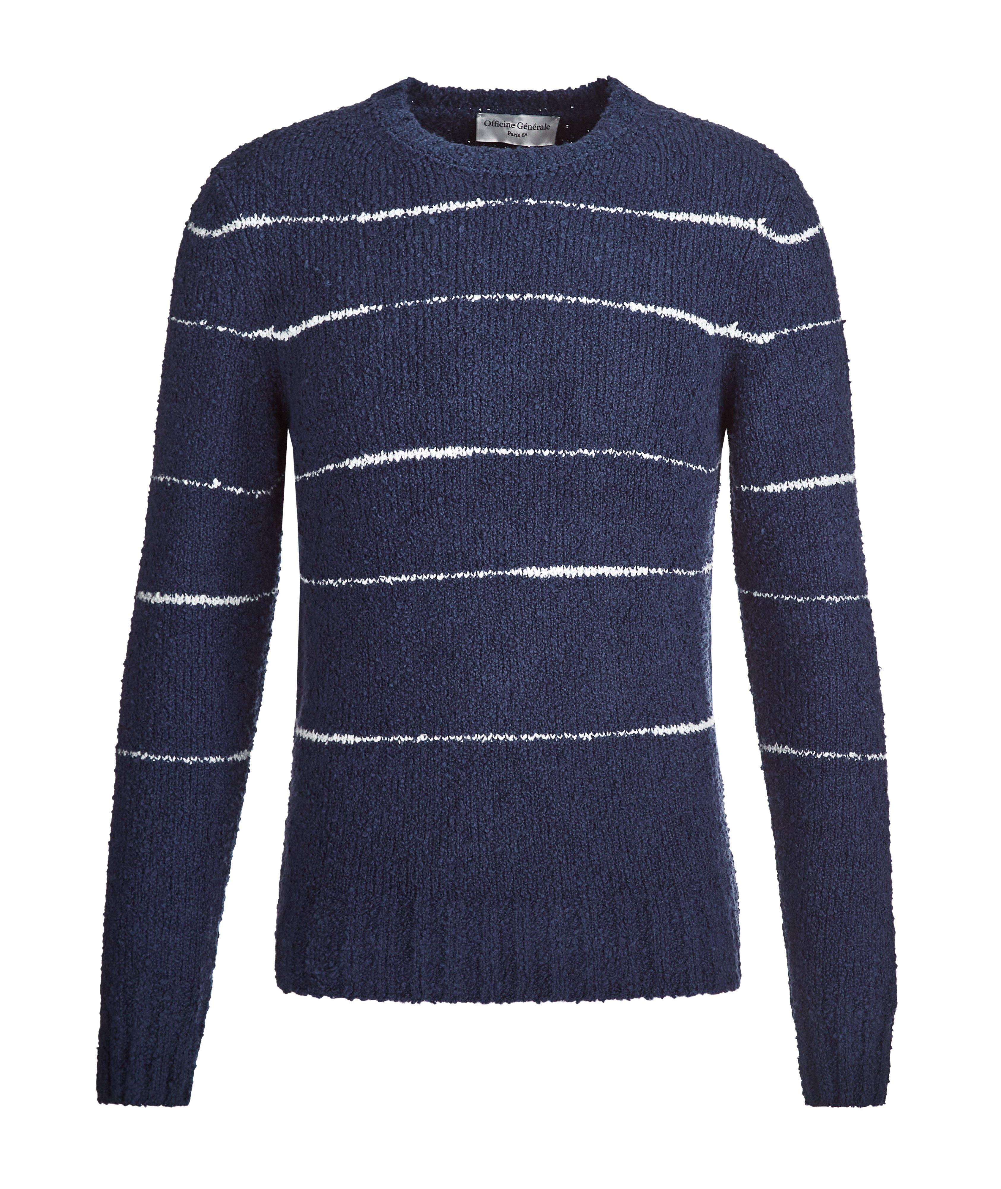 Officine Générale Marco Striped Cotton-Blend Sweater | Sweaters & Knits ...