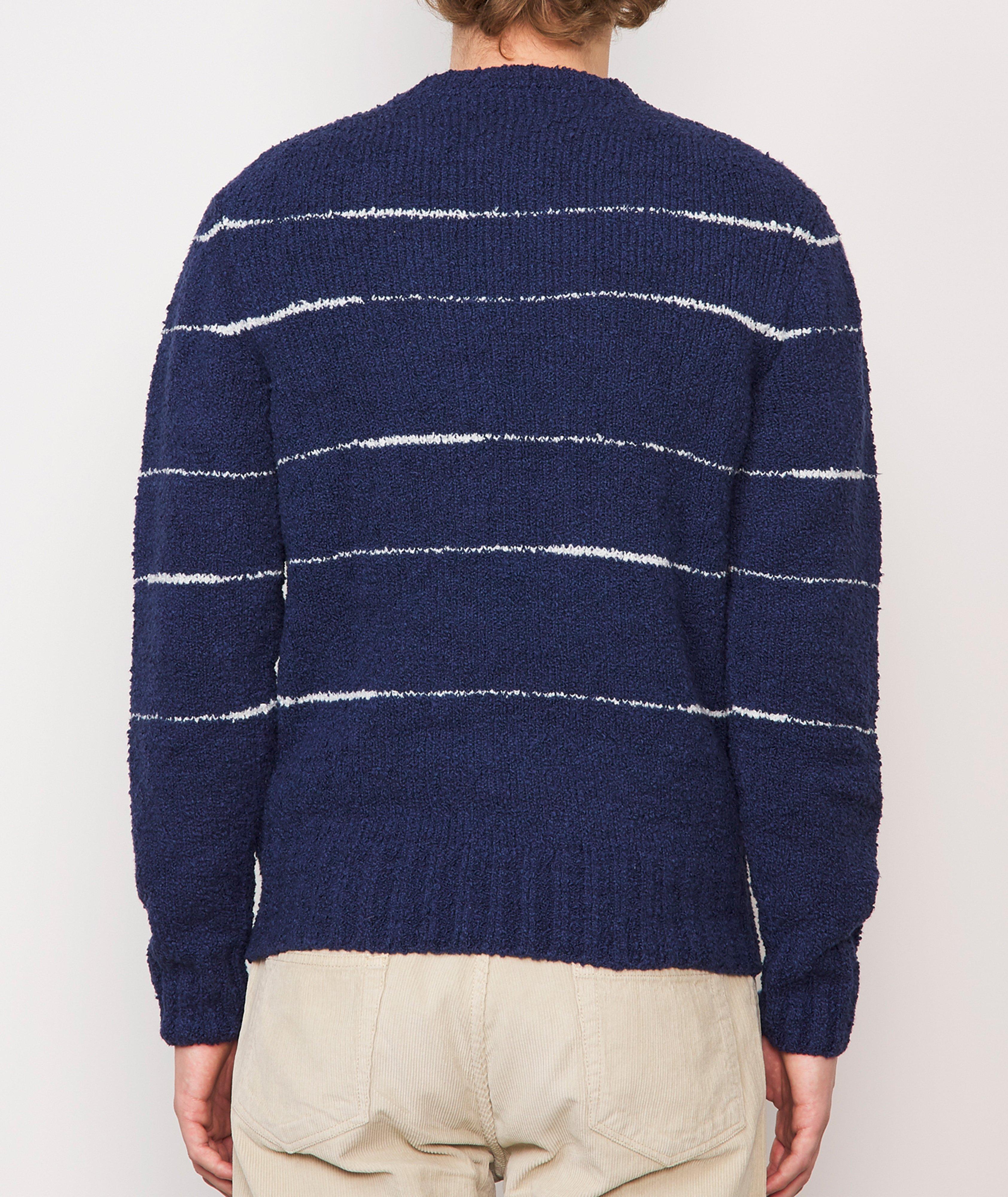 Officine Générale Marco Striped Cotton-Blend Sweater | Sweaters & Knits ...