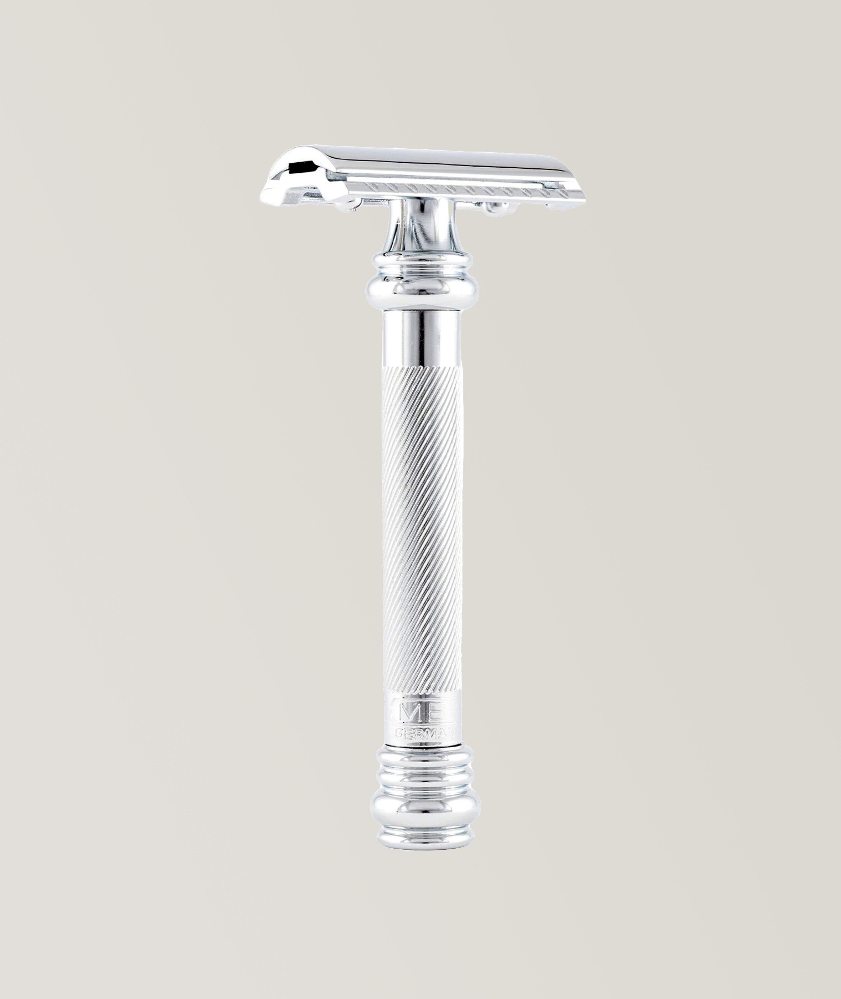 Double Edge Safety Razor, Straight Cut, Extra Long Handle