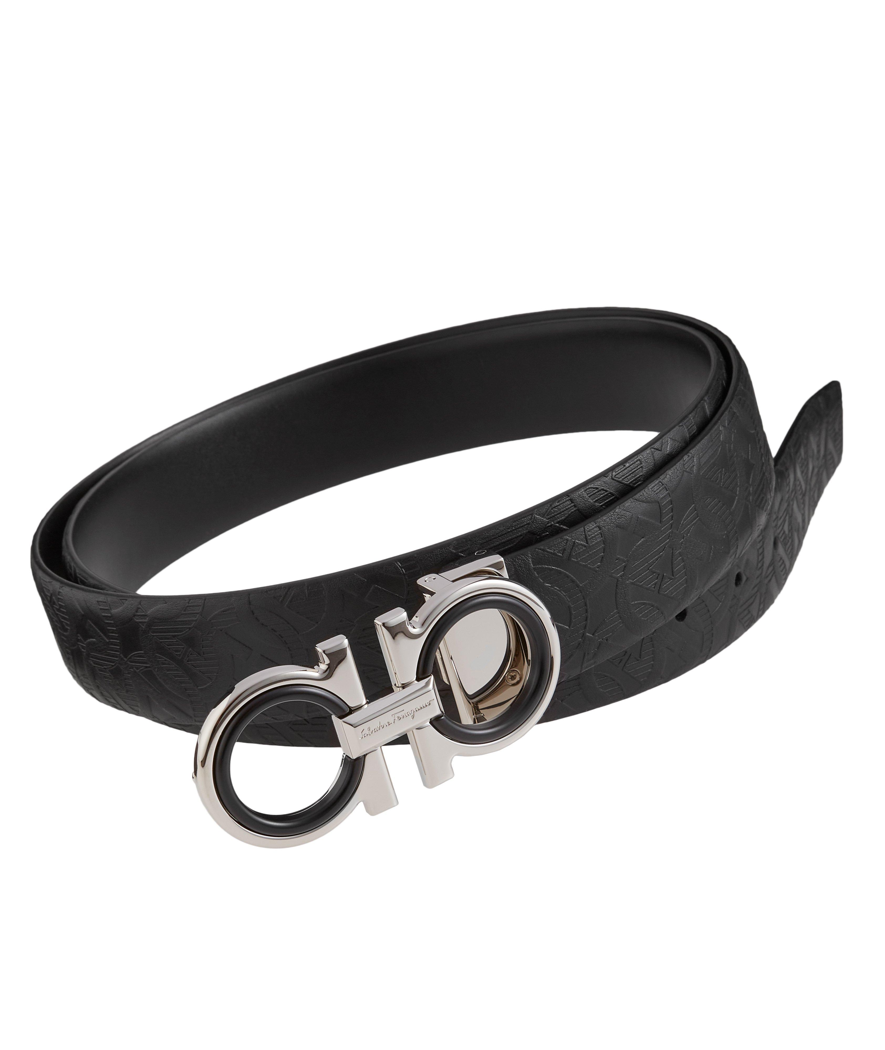 Shop FERRAGAMO Double Gancini Reversible Leather Belt