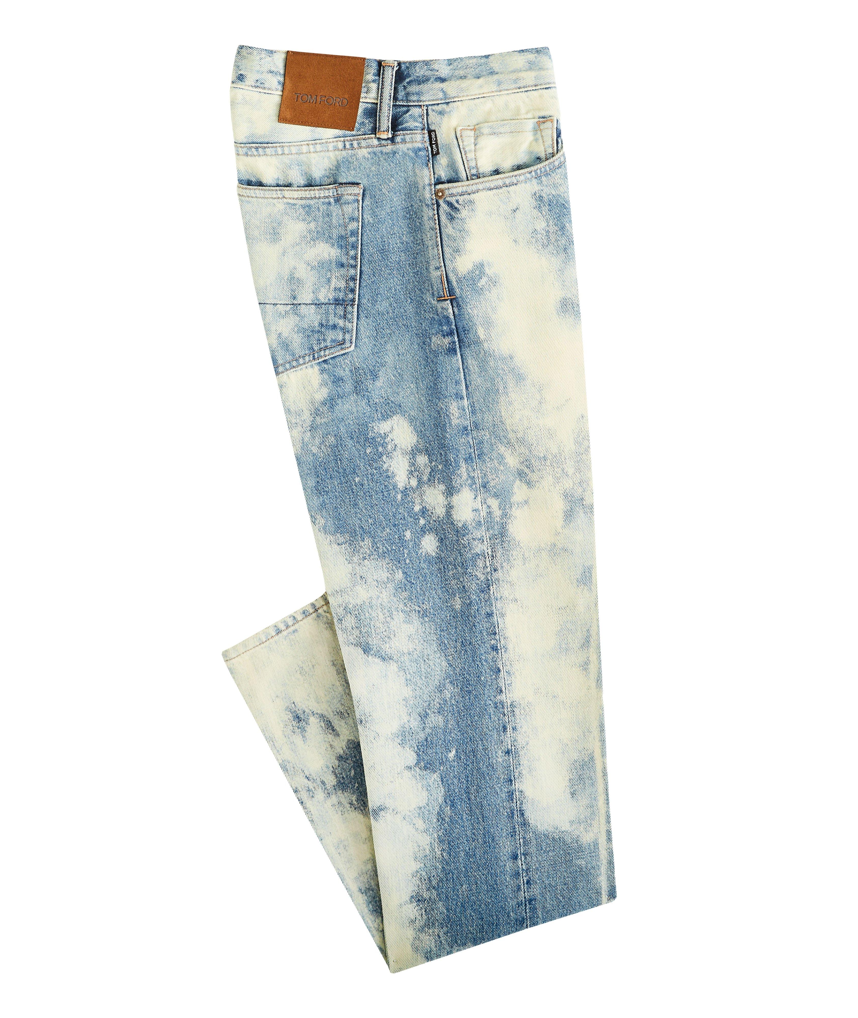 Slim Fit Bleached Japanese Selvedge Jeans image 0