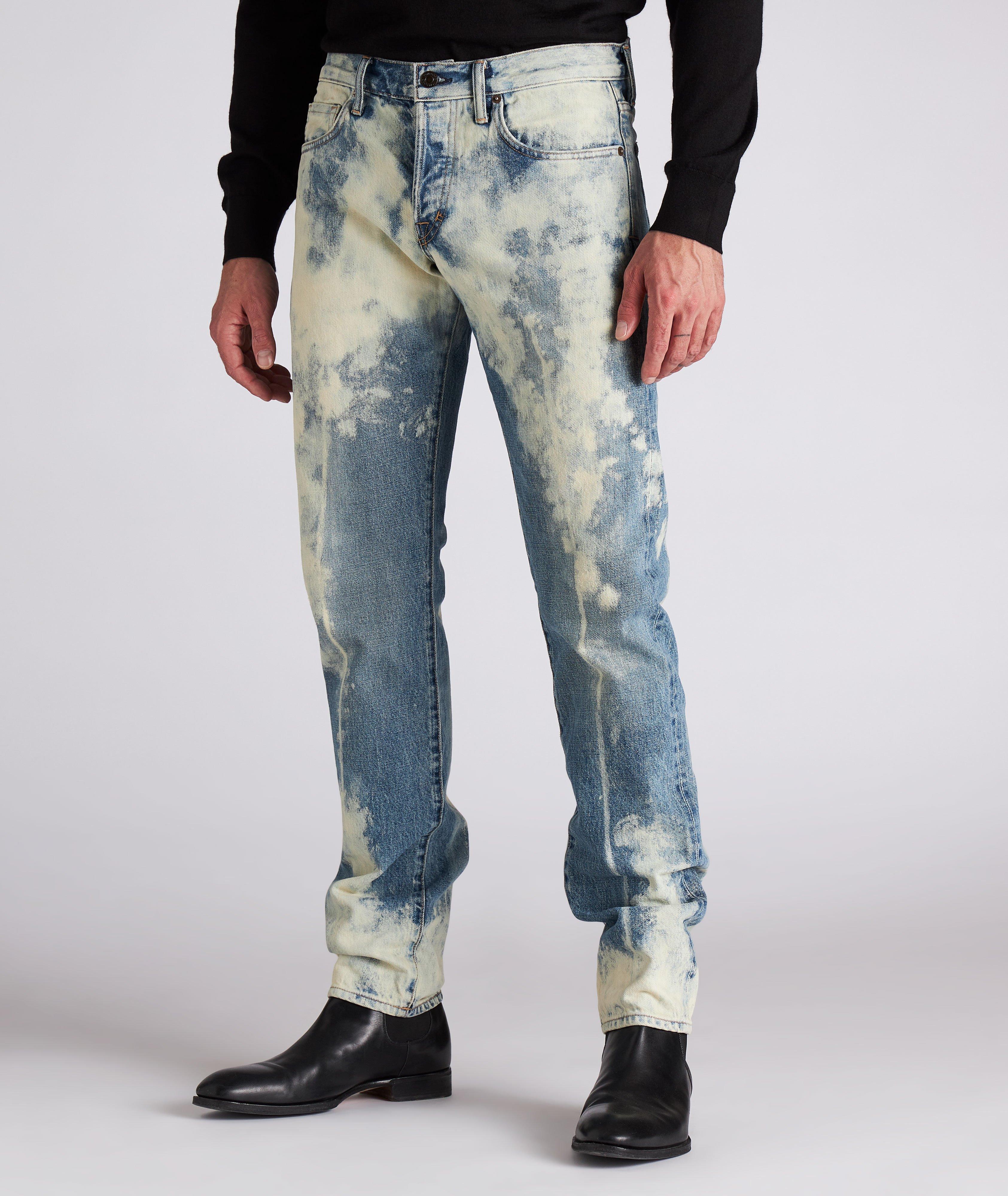 Slim Fit Bleached Japanese Selvedge Jeans image 1