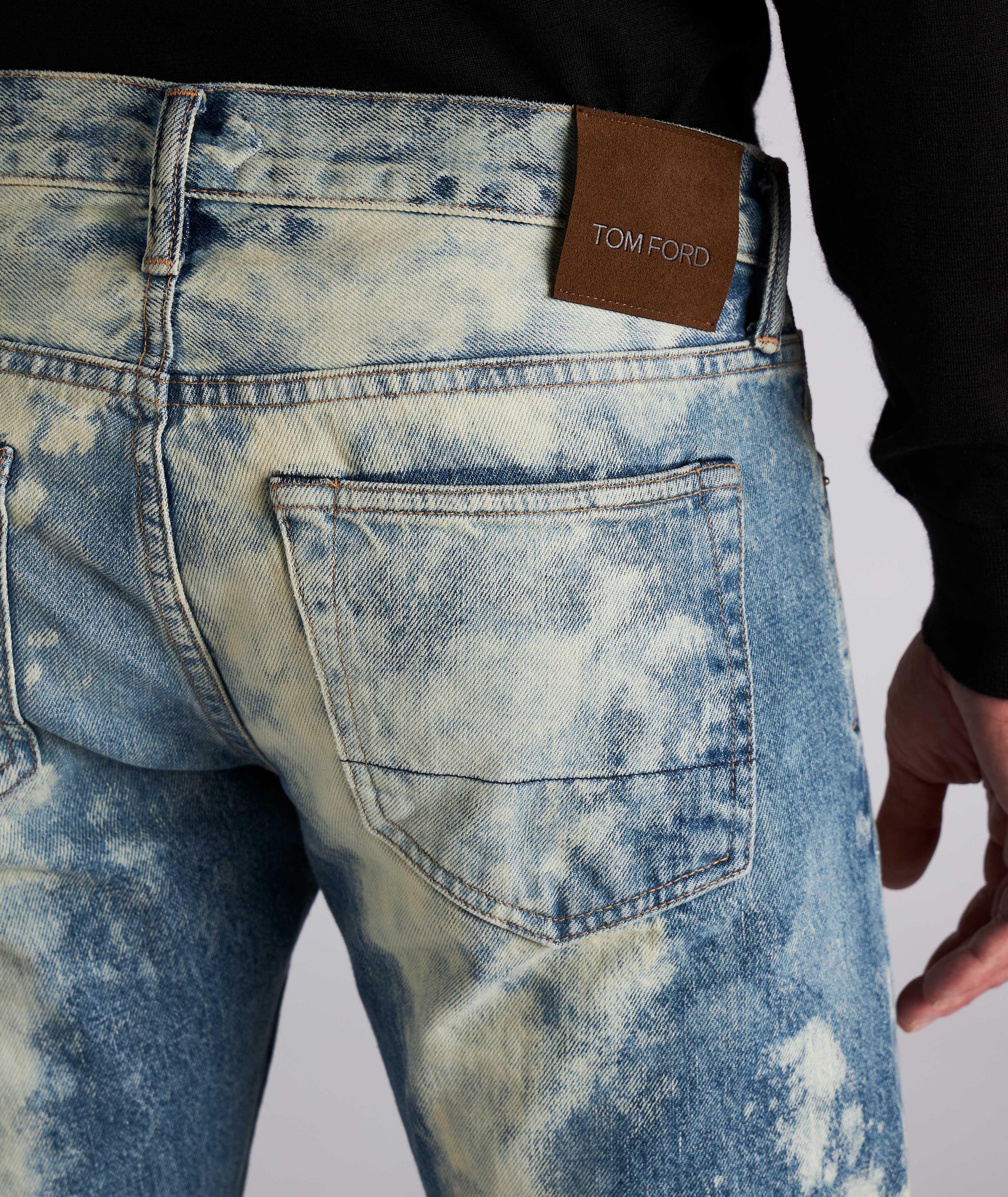 Slim Fit Bleached Japanese Selvedge Jeans image 3