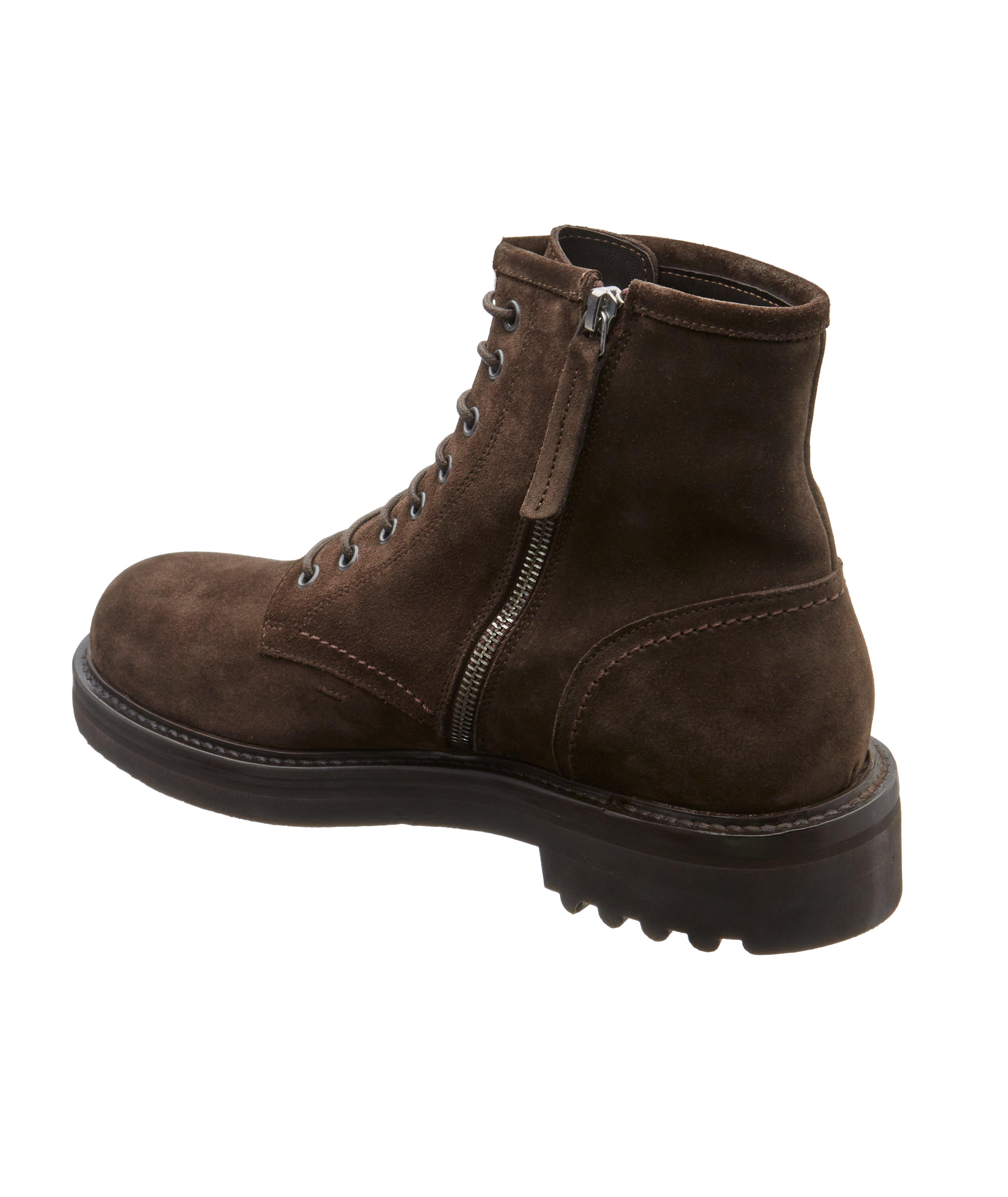 Suede Plain-Toe Boots image 1