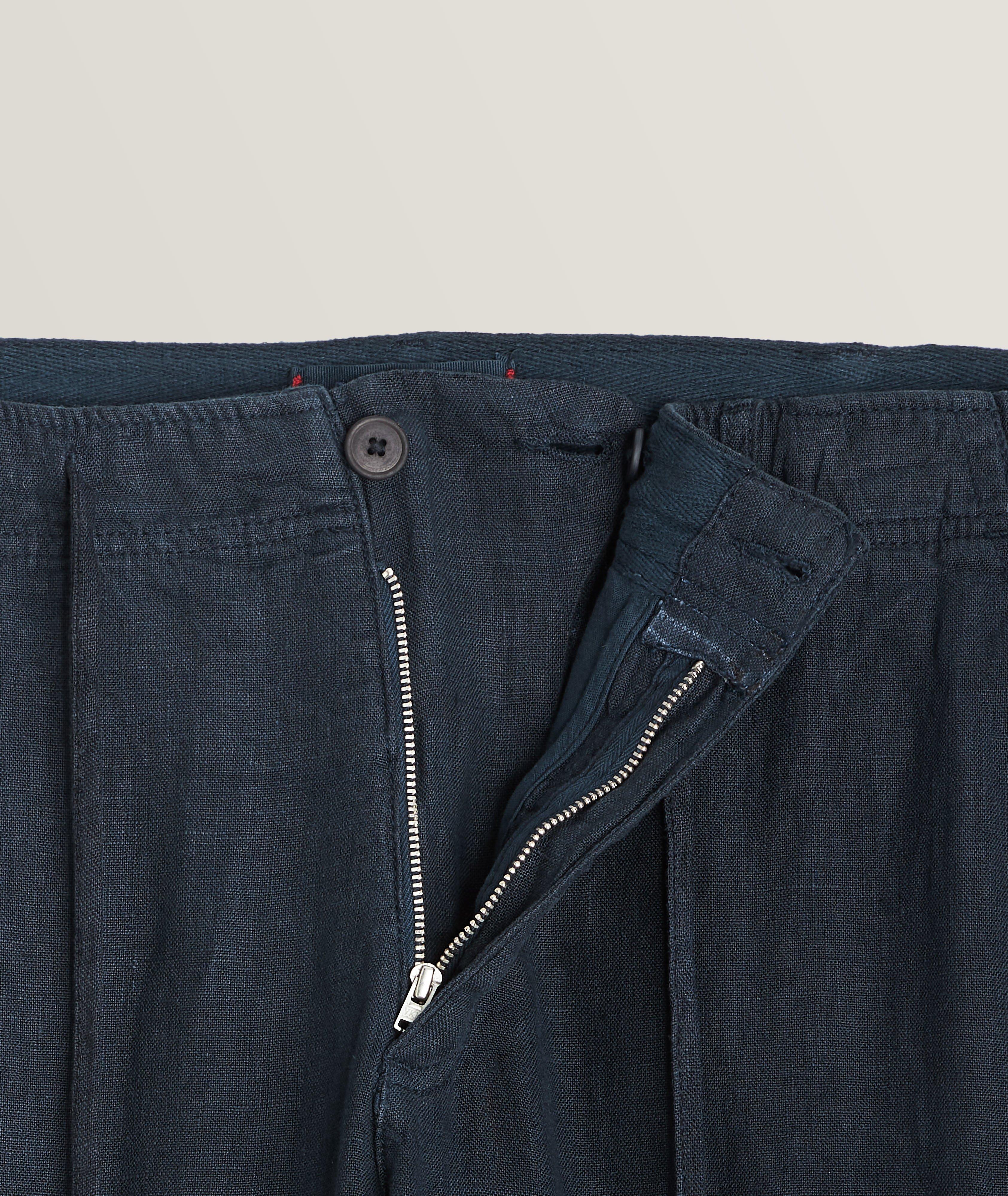 Contemporary Fit Garment Dyed Linen Pants image 1