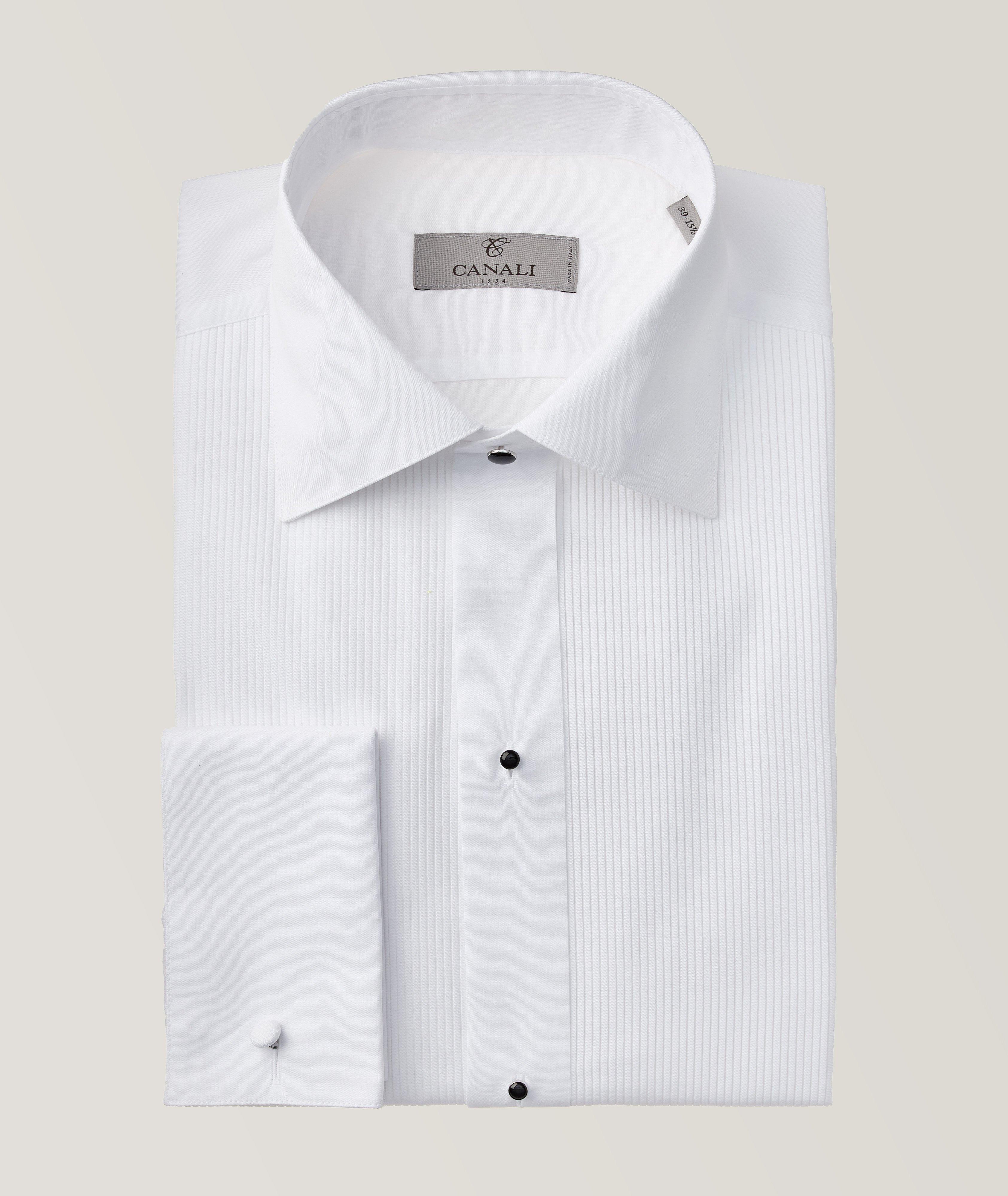 Contemporary-Fit Pleated Bib Tuxedo Shirt