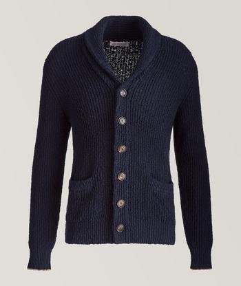 Navy linen clearance cardigan