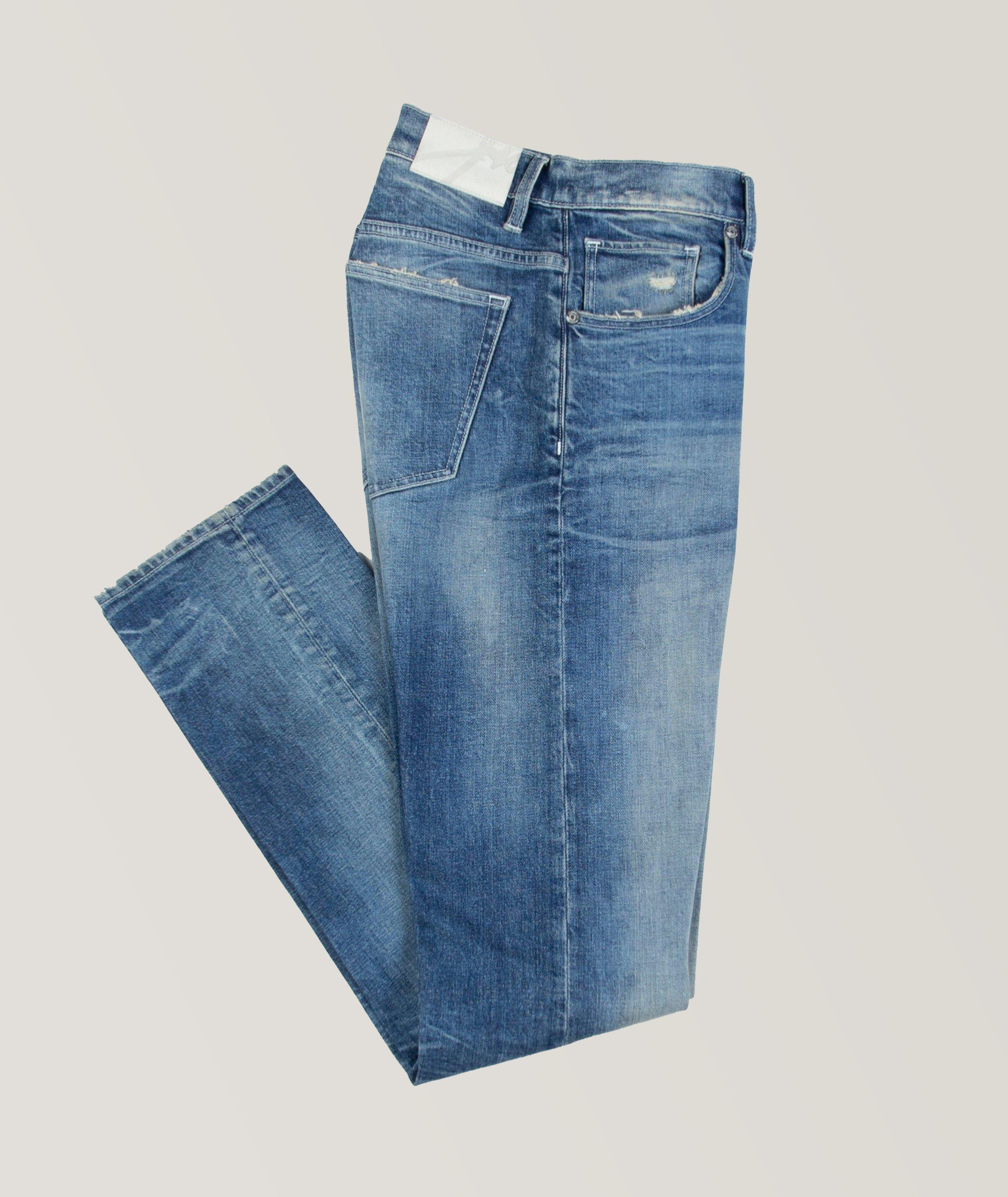 Jude Denim Jean Axe Lazuli De Coupe Droite Amincie En Bleu , Taille Homme 32