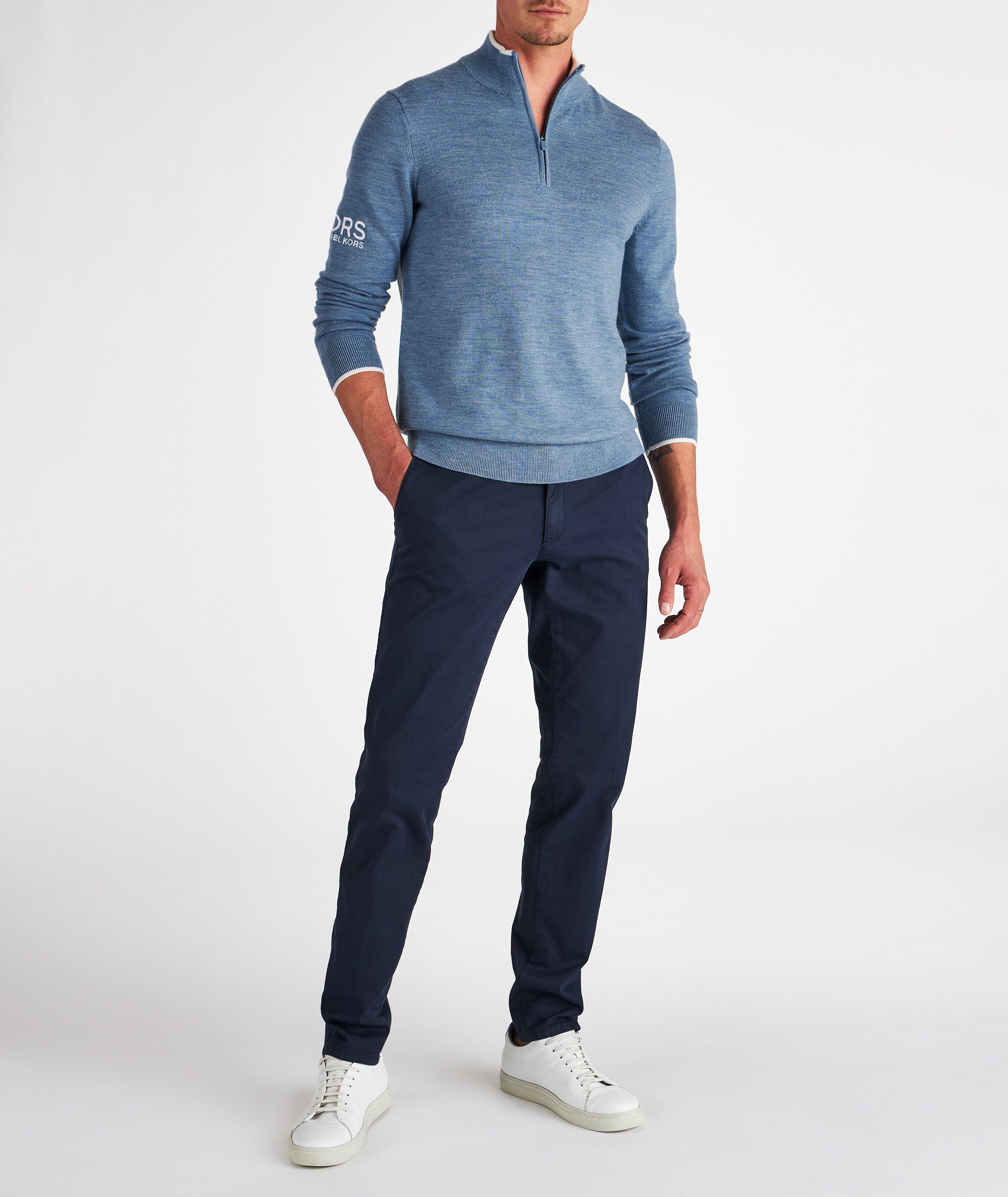 Quarter-Zip Merino Wool Golf Sweater image 1