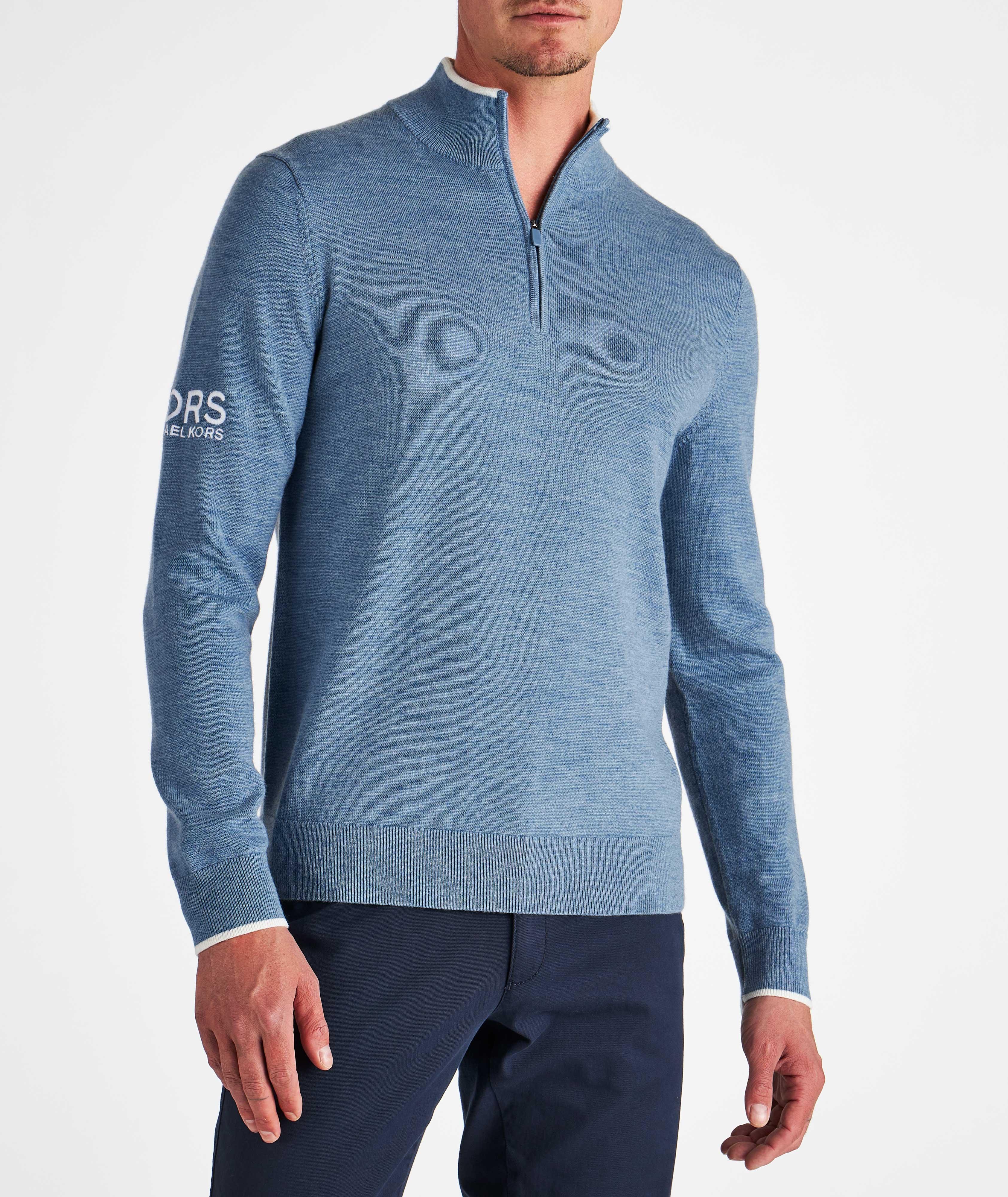 Quarter-Zip Merino Wool Golf Sweater image 2