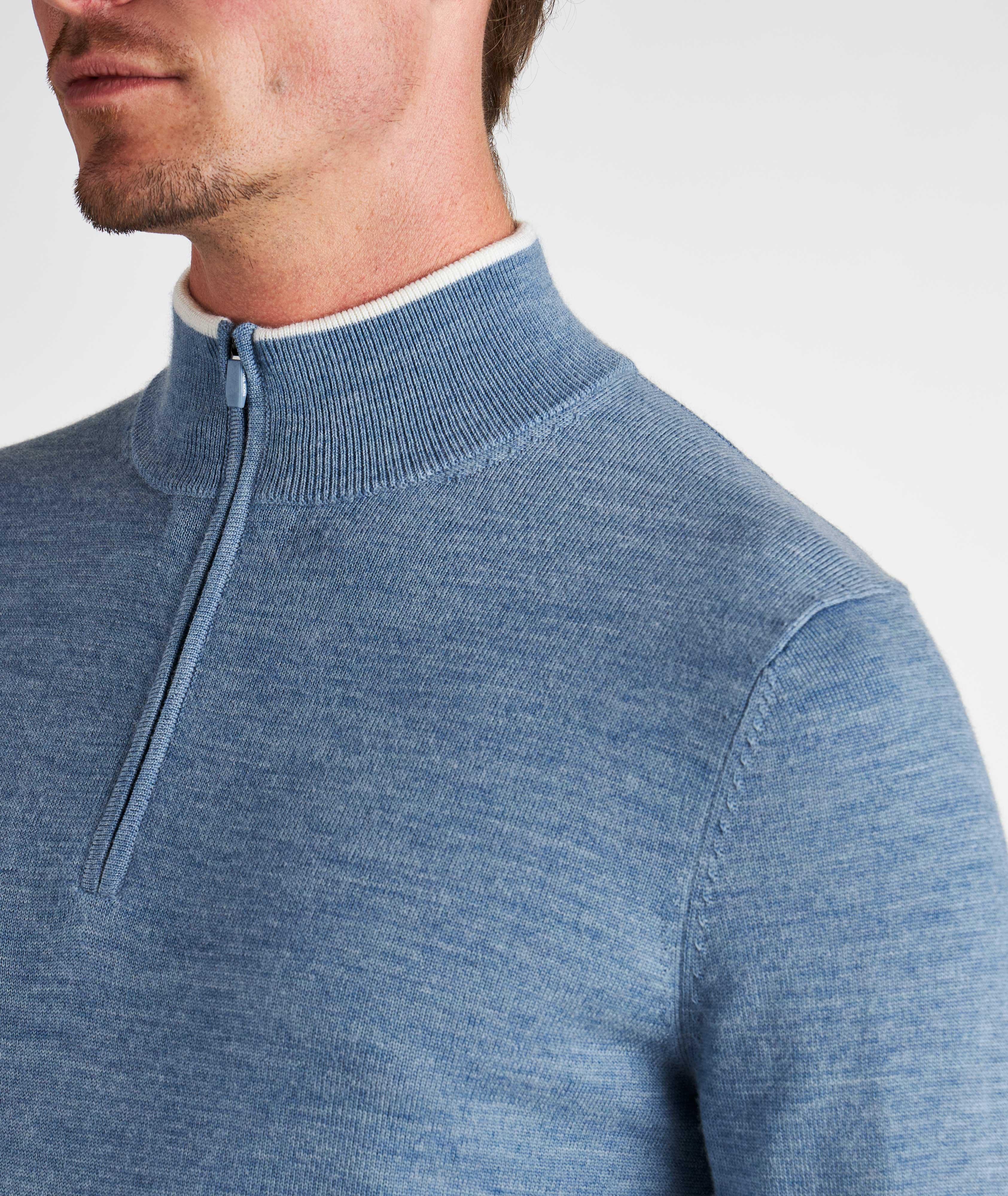 Quarter-Zip Merino Wool Golf Sweater image 4