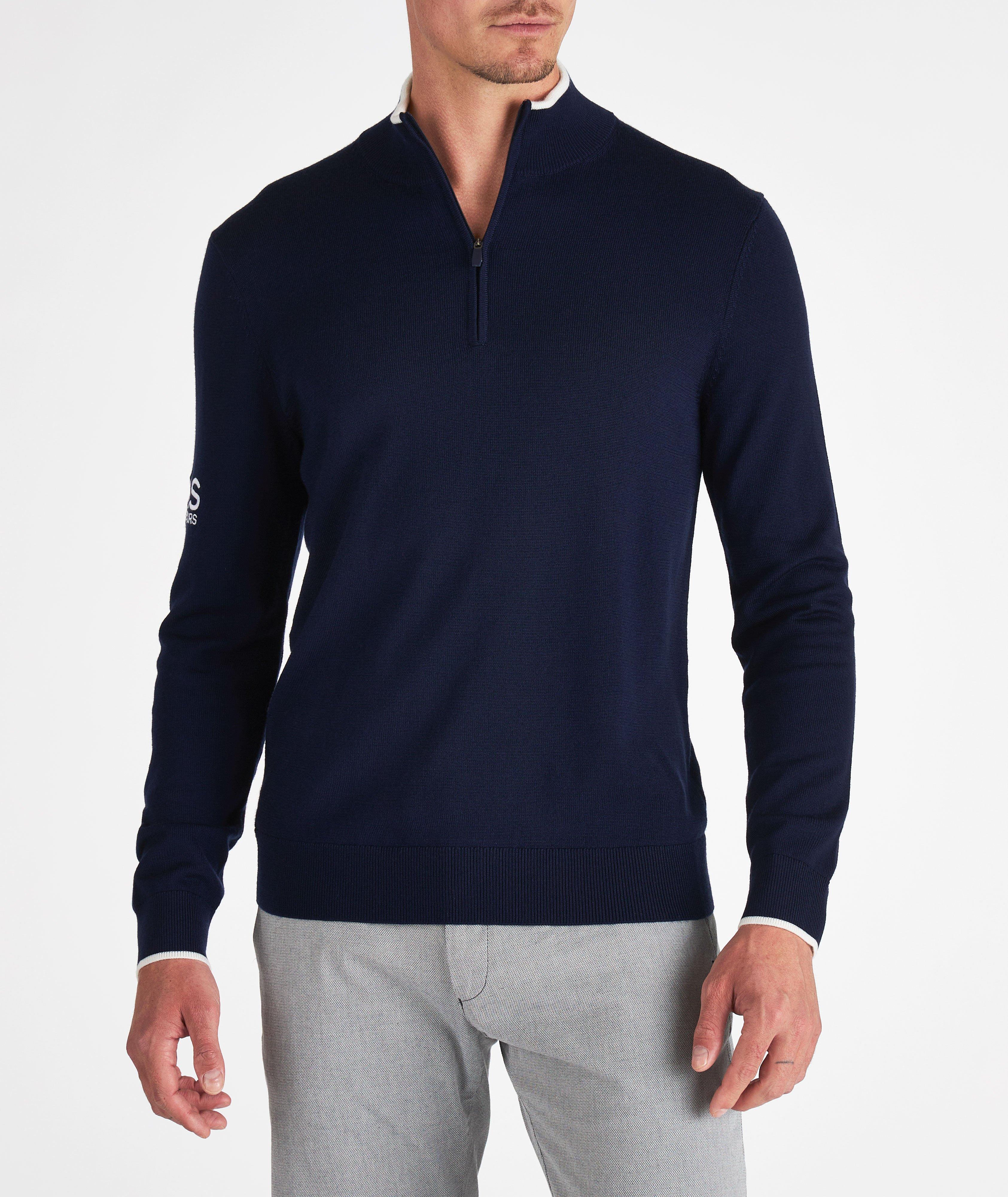 Quarter-Zip Merino Wool Golf Sweater image 1