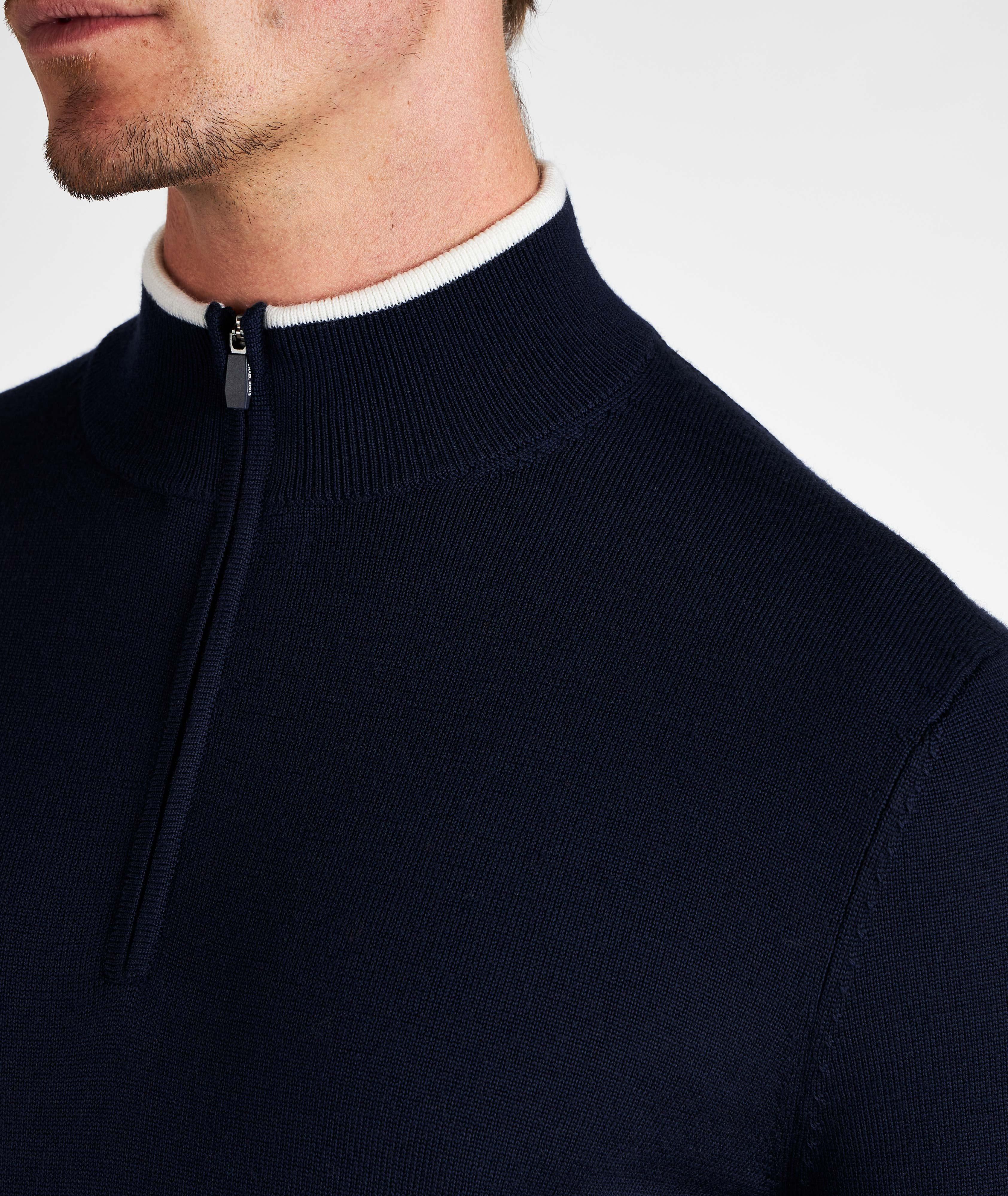 Quarter-Zip Merino Wool Golf Sweater image 3