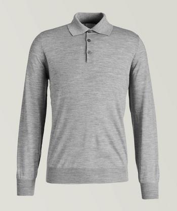 Moncler polo grey long sleeve on sale