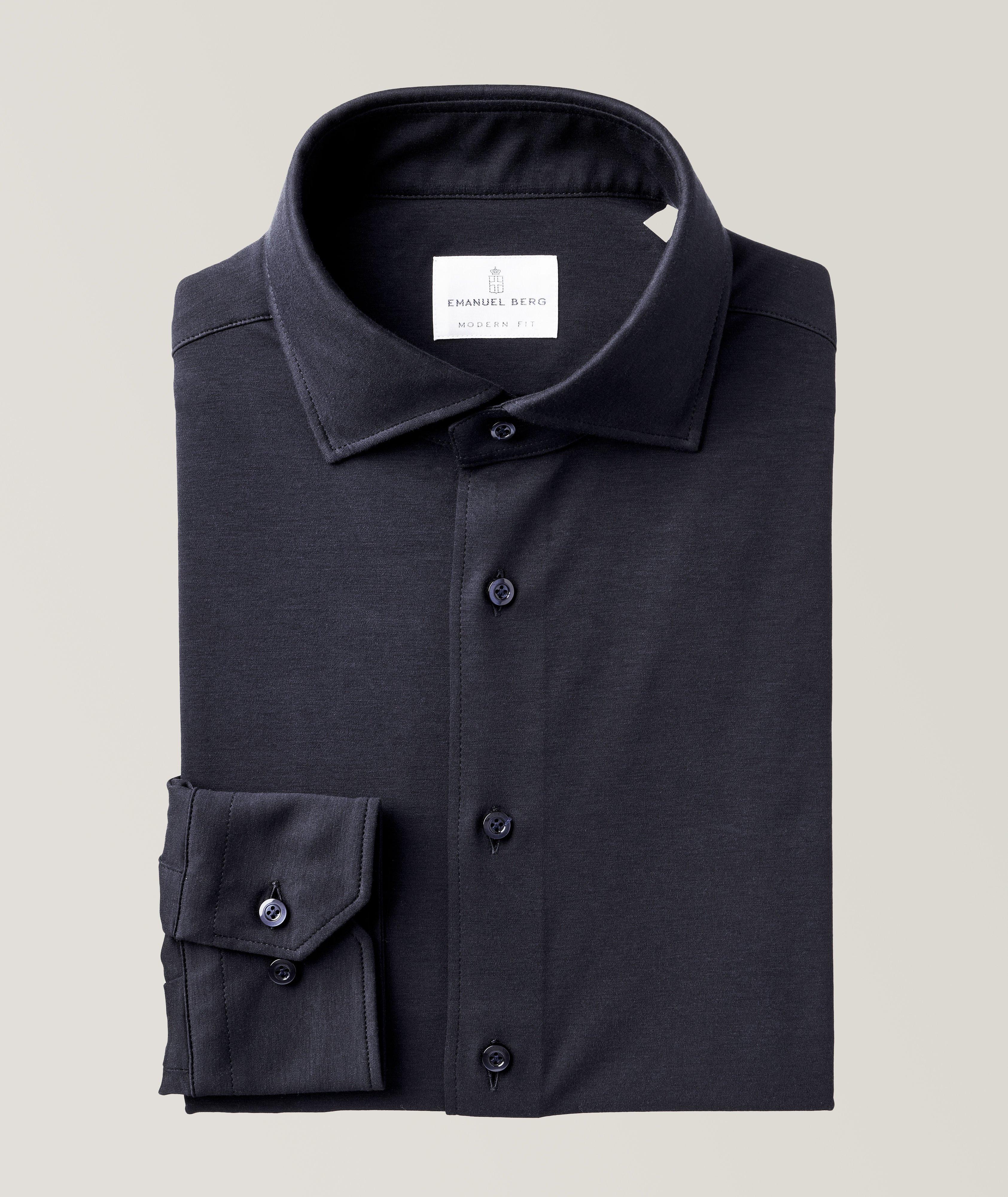Brunello Cucinelli mélange-effect spread-collar shirt - Grey