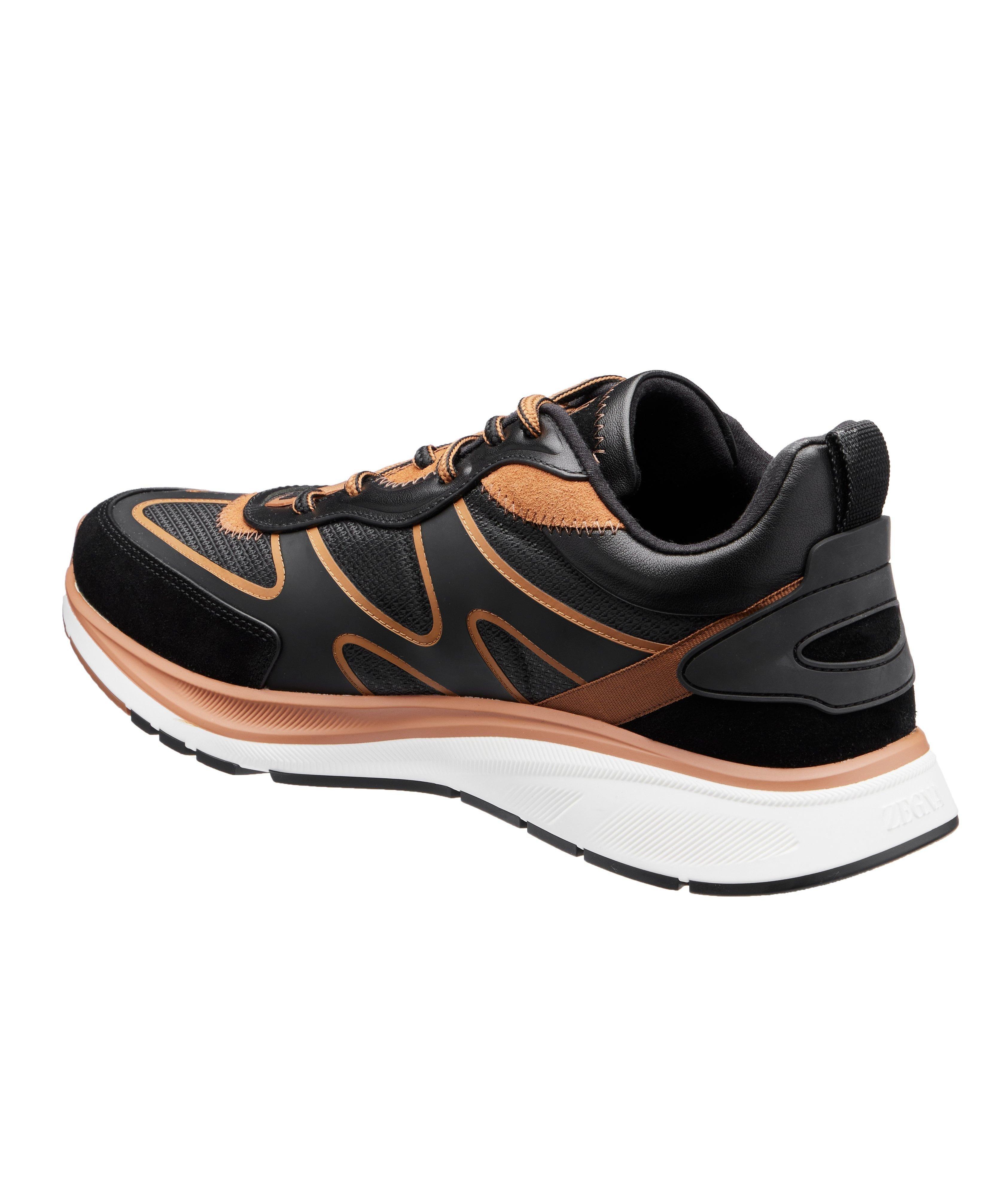 Contrast Mixed Media Sneakers image 1