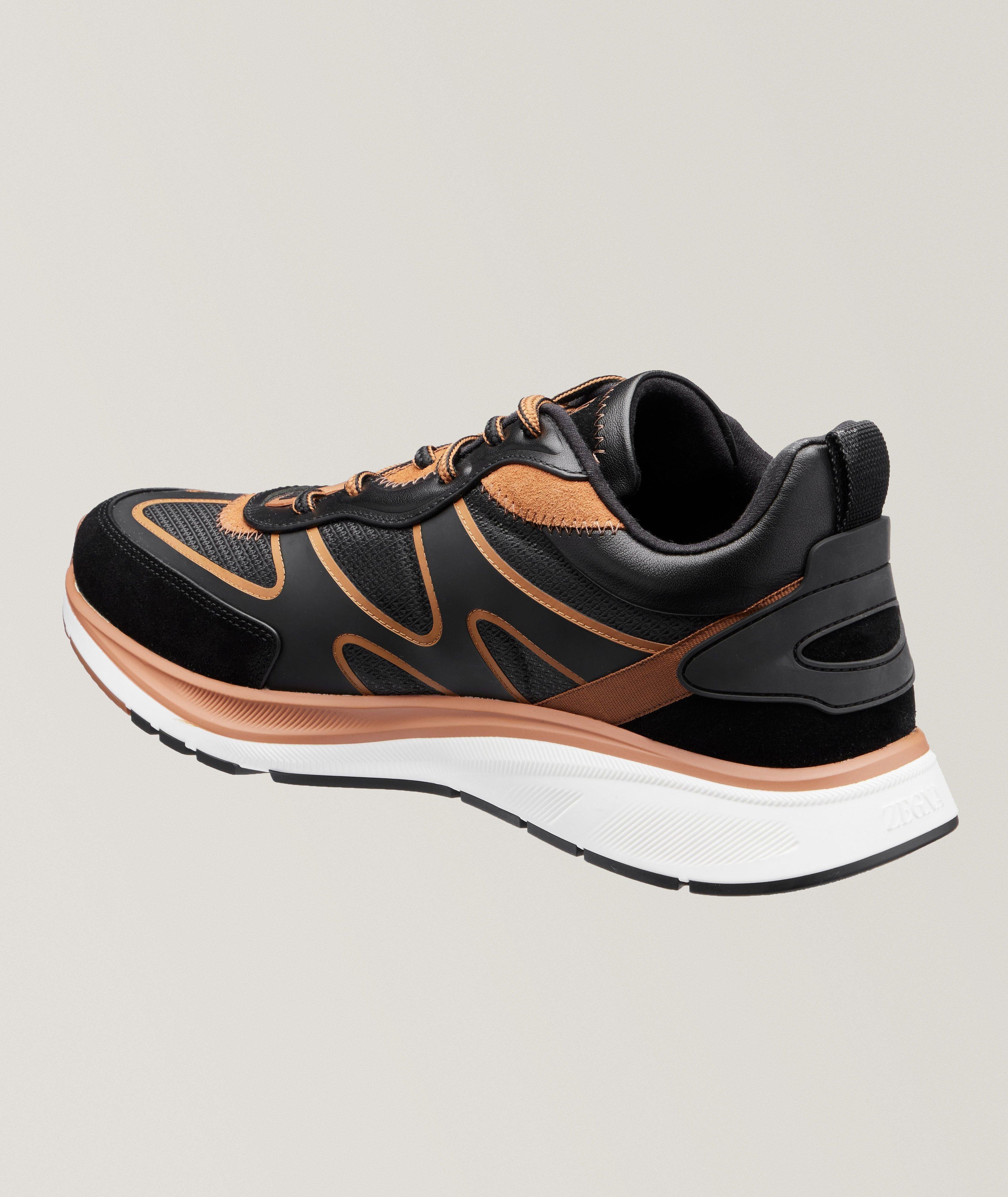 Contrast Mixed Media Sneakers image 3