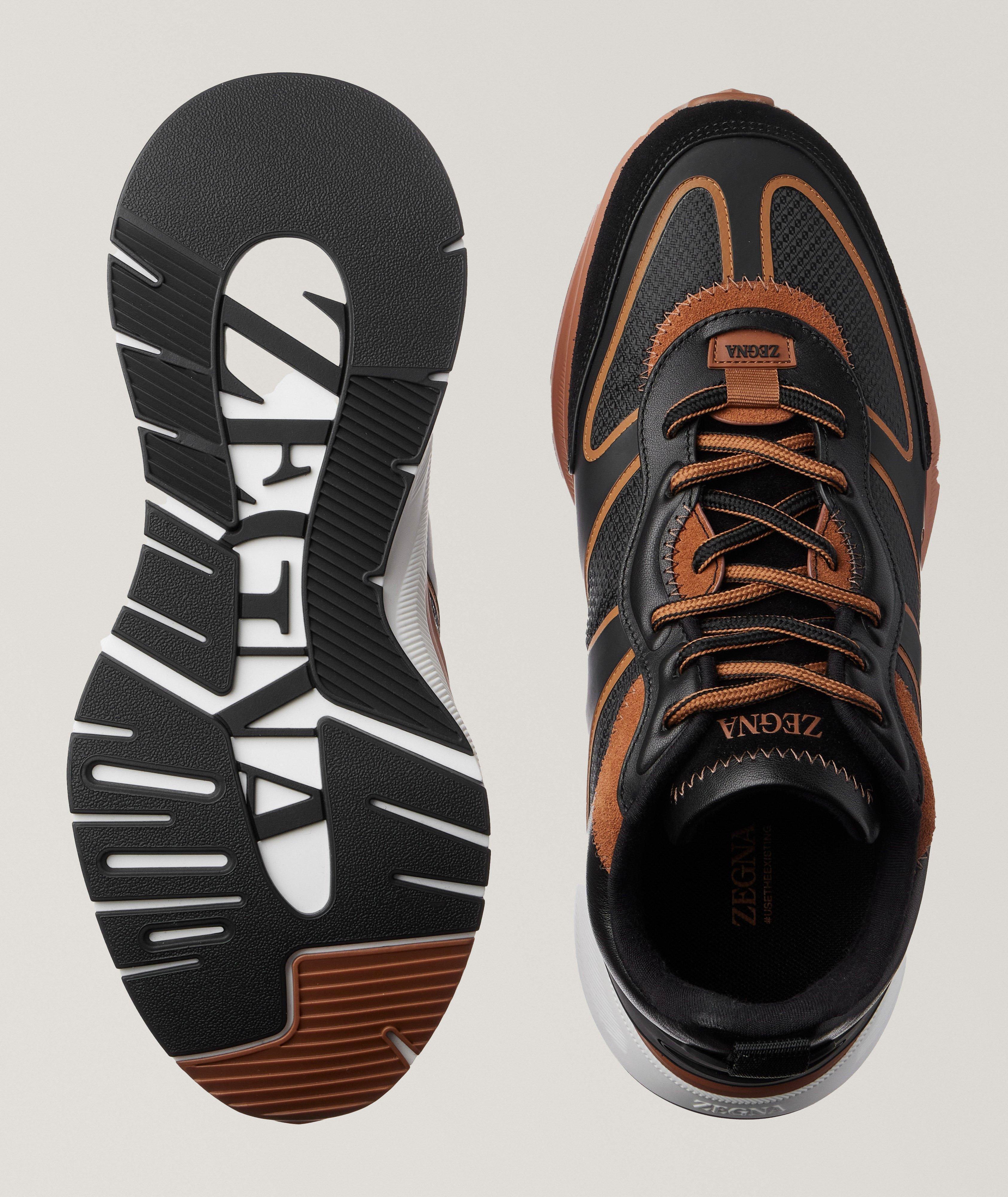 Contrast Mixed Media Sneakers image 4