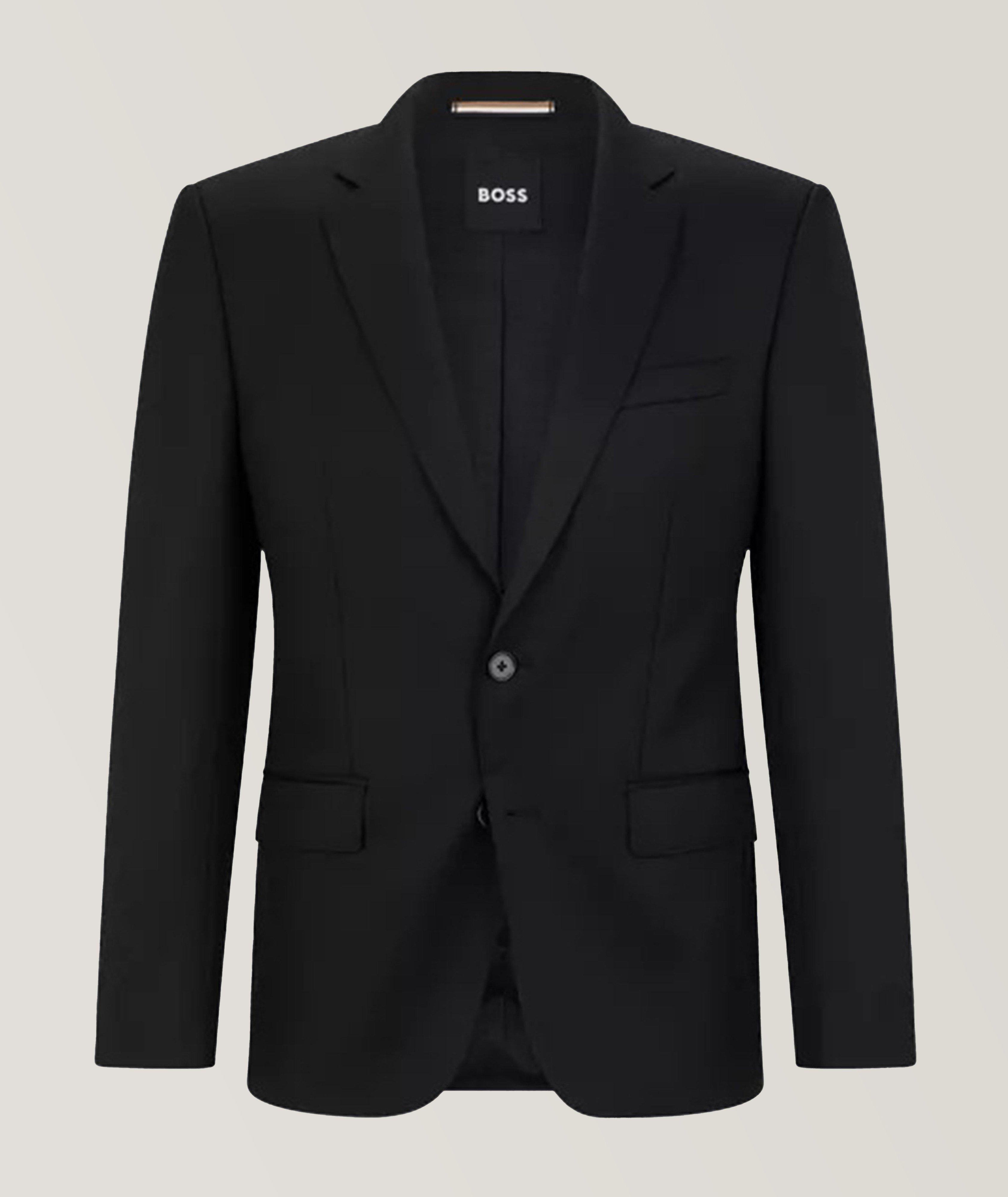 BOSS Veston En Laine Vierge En Noir , Taille Homme 46