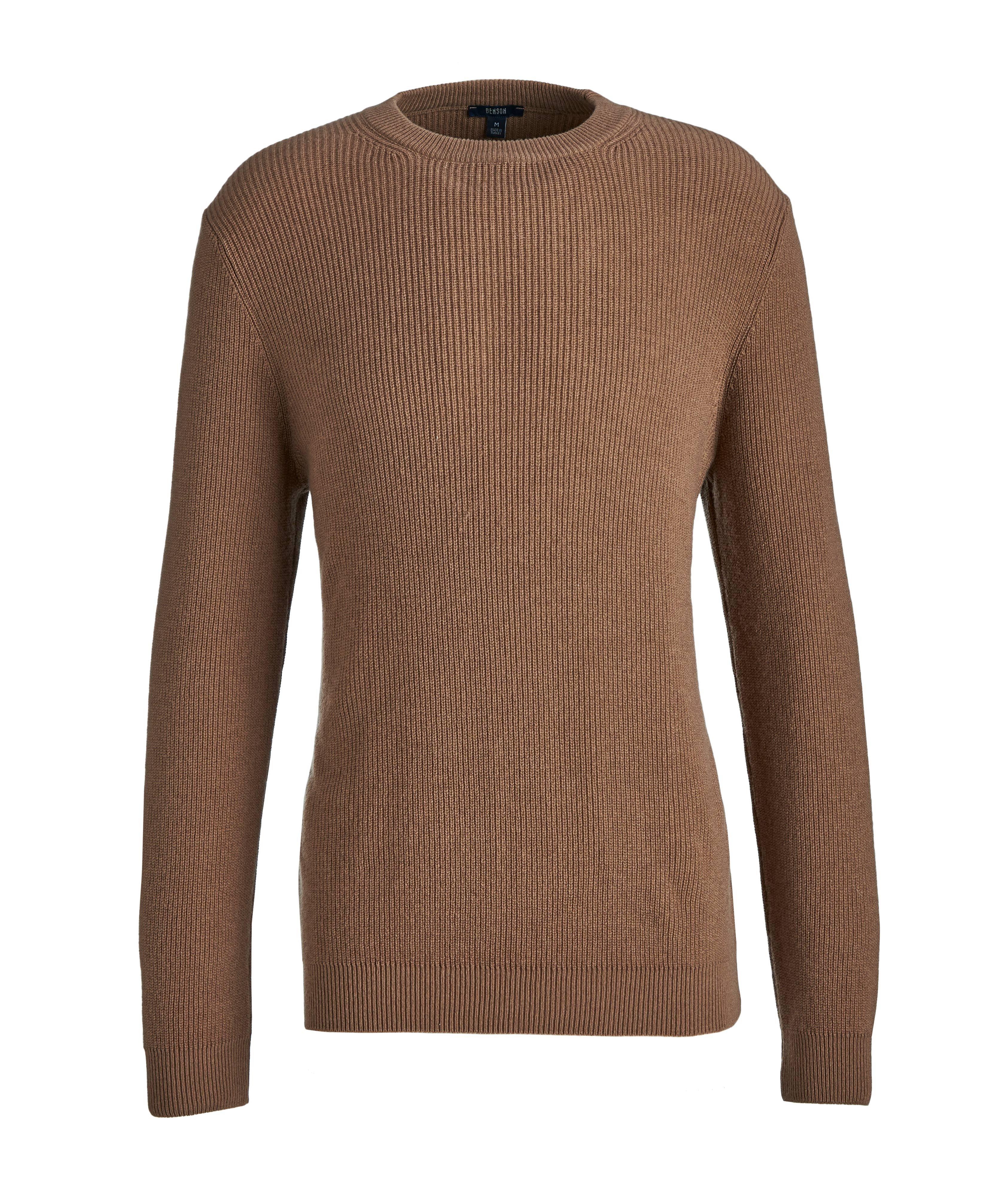 Ribbed Cotton Crew Neck Sweater image 0