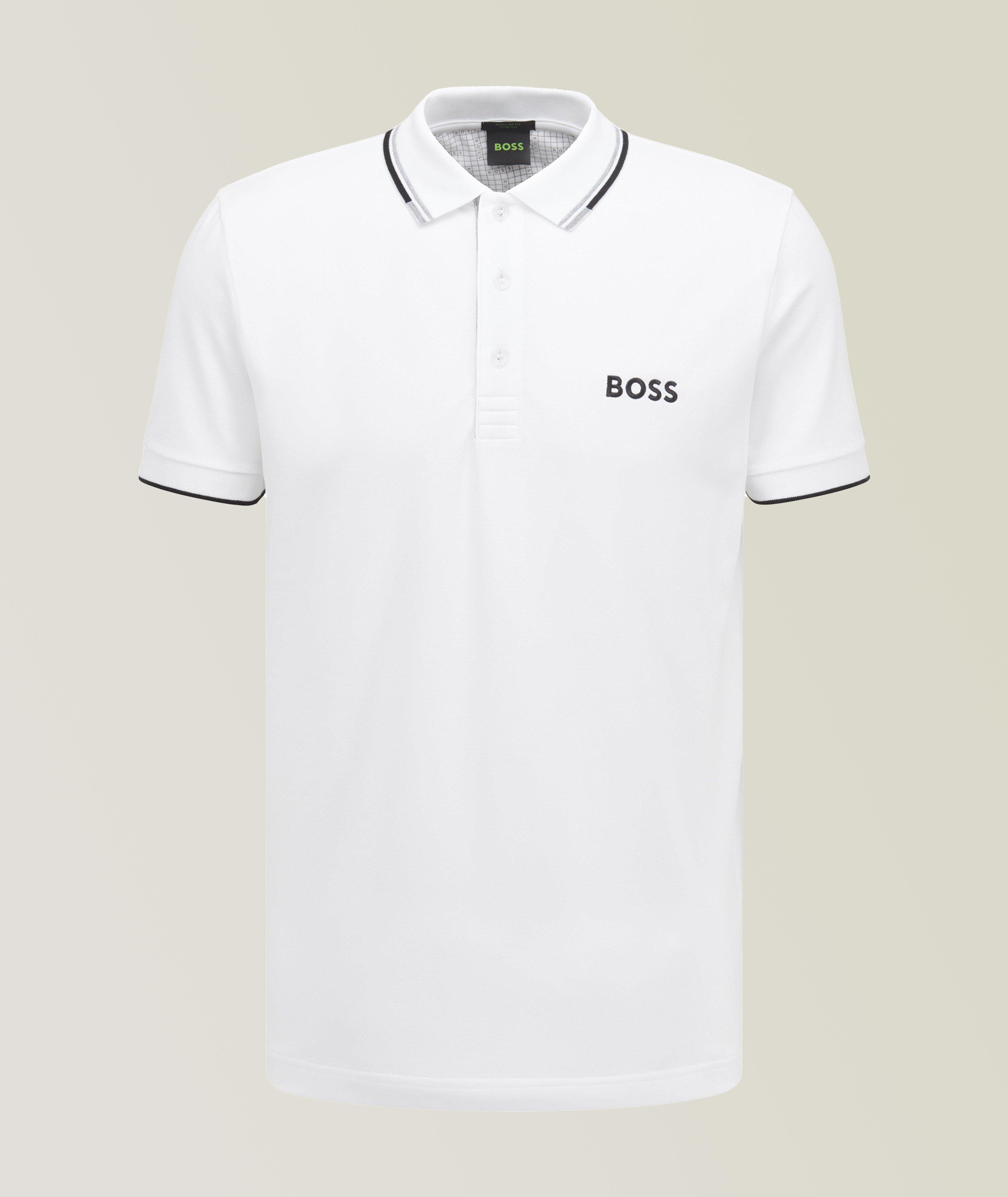 BOSS Polo Paddy Pro De Coupe Amincie En Blanc , Taille Homme TTTG