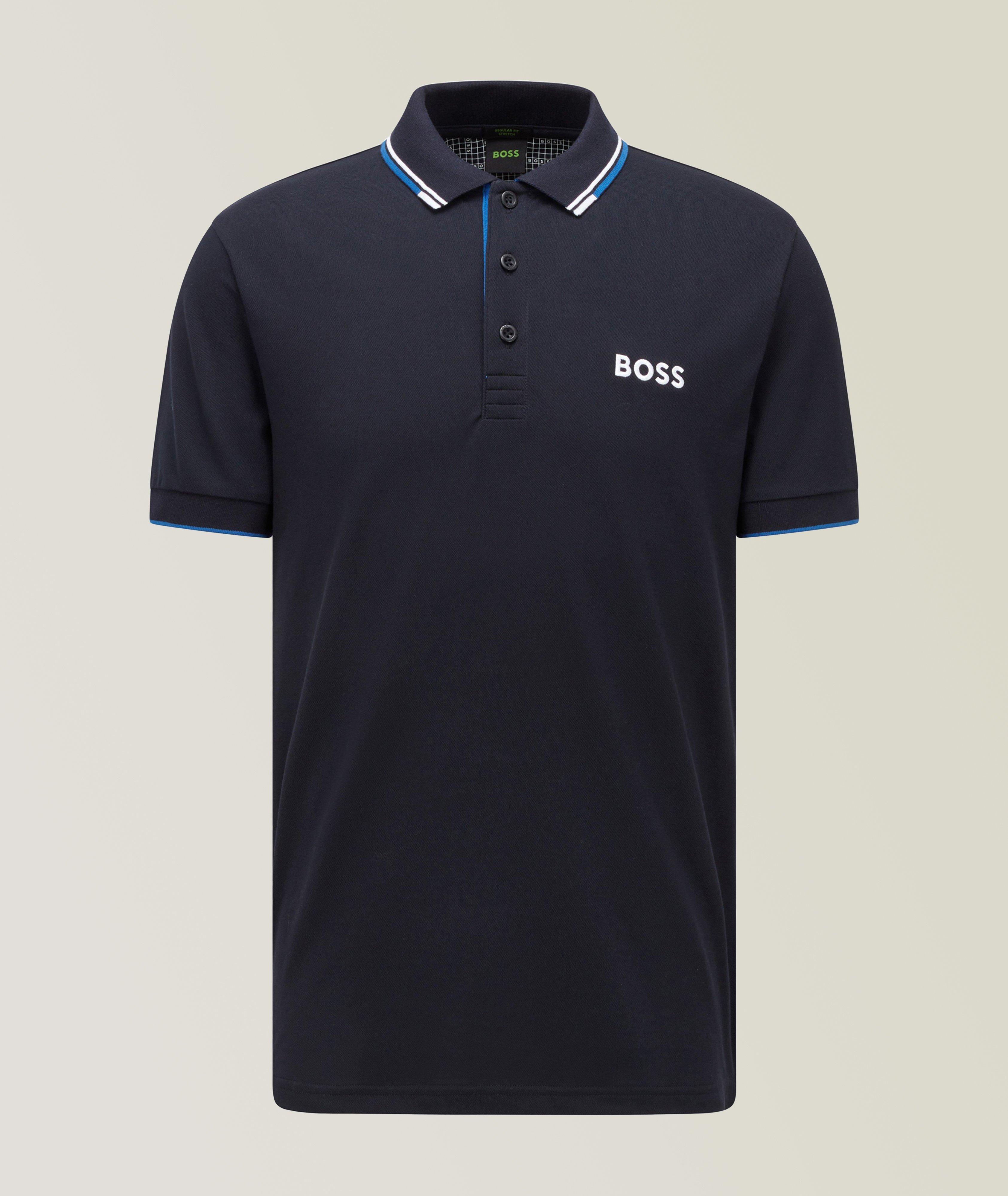 BOSS Polo Paddy Pro De Coupe Amincie En Bleu , Taille Homme Moyen