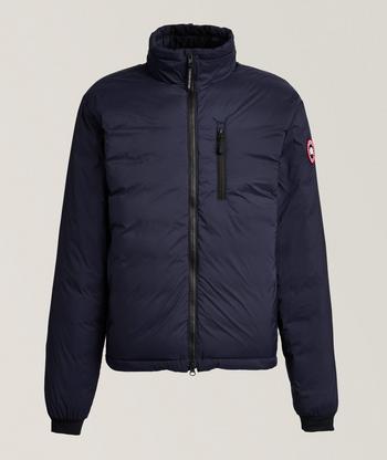 Canada goose lodge clearance logo-patch shell-down hooded jacket