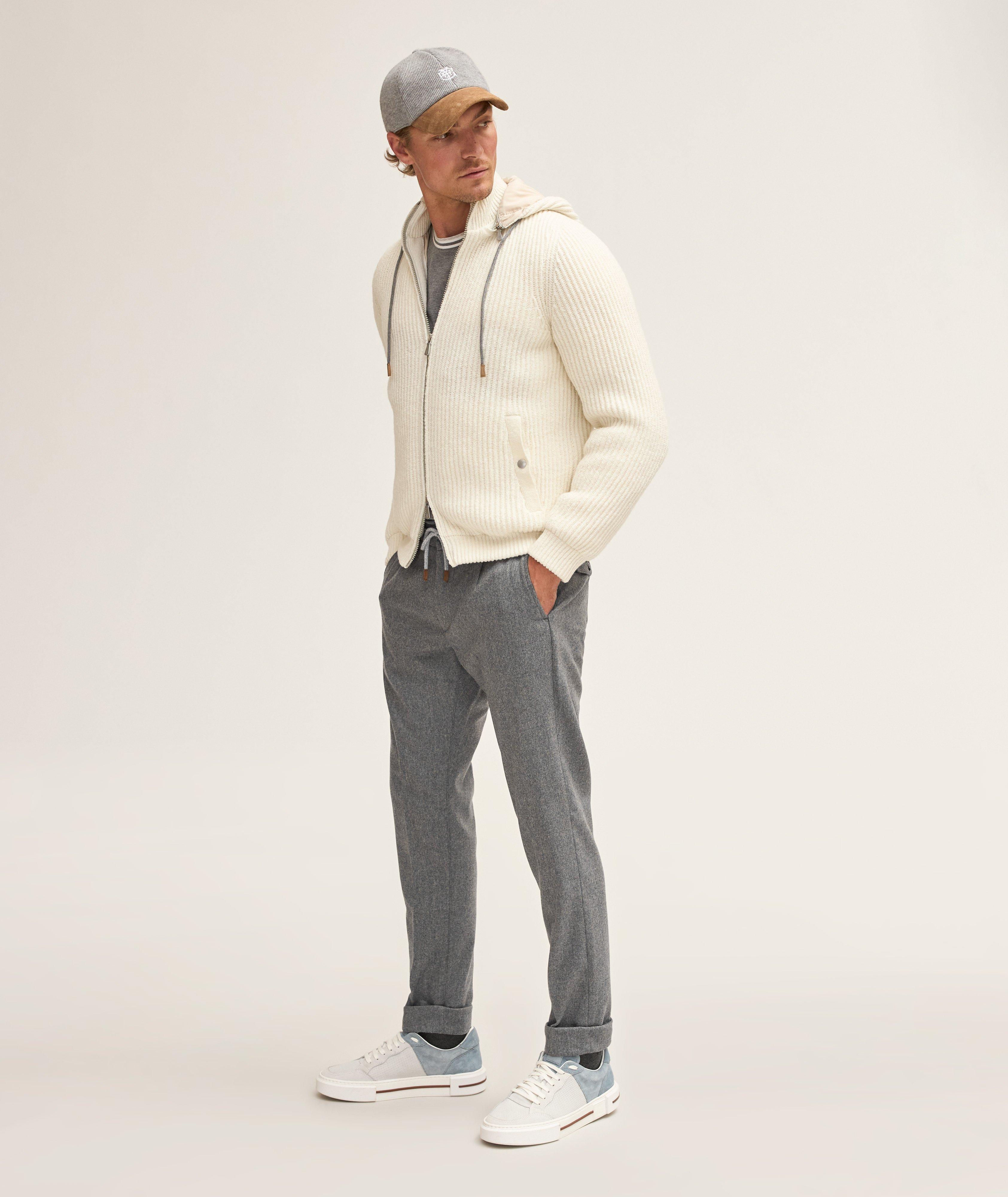 Exclusive Ribbed Suede Cashmere Baseball Cap image 1