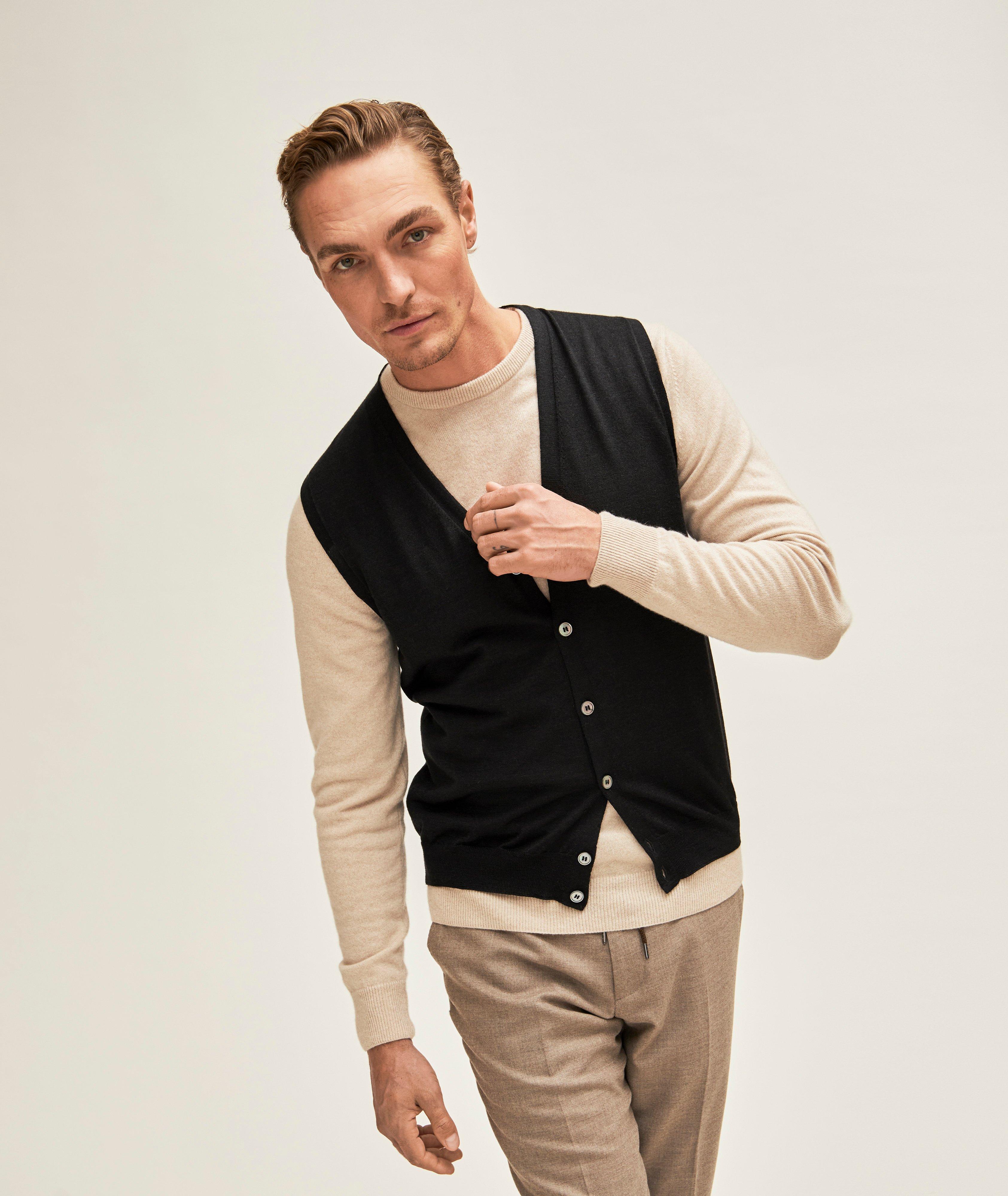 Wool Silk Knitted Vest  image 1