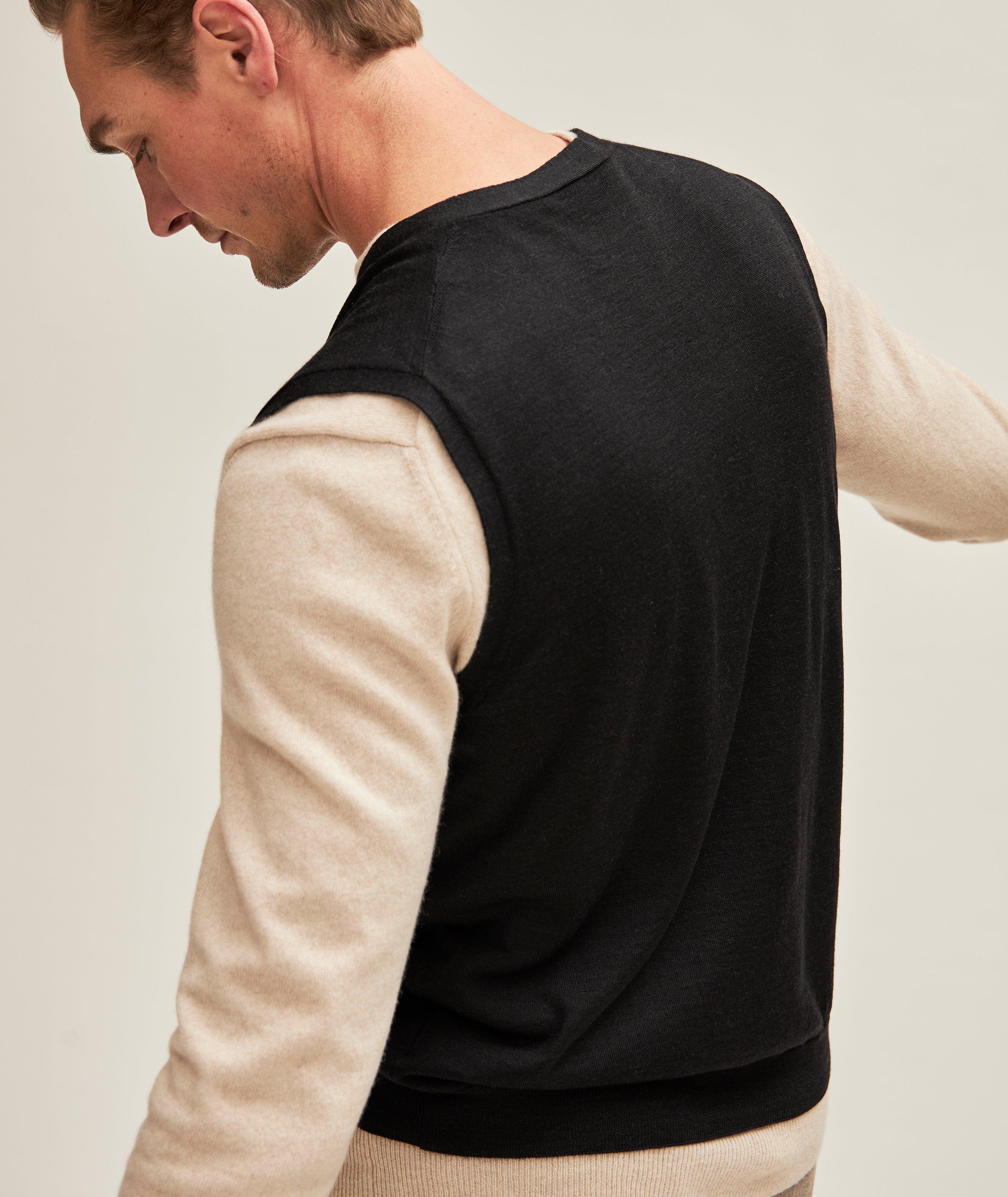 Wool Silk Knitted Vest  image 3