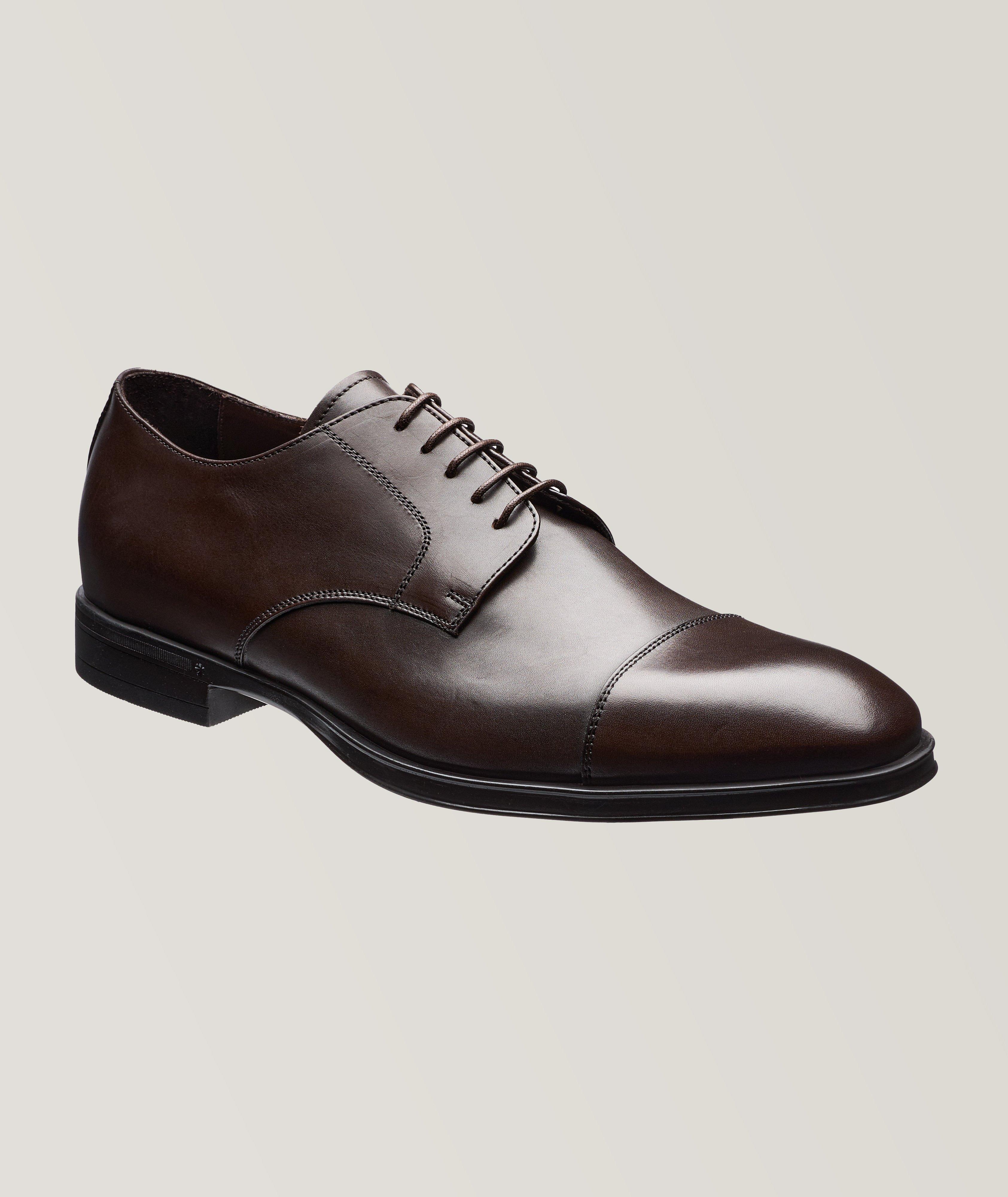 Canali Chaussure Lacée En Cuir De Veau À Bout Rapporté En Brun , Taille Homme 41