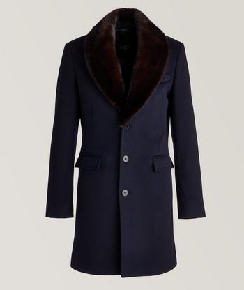 Harry faux fur collar crombie outlet coat