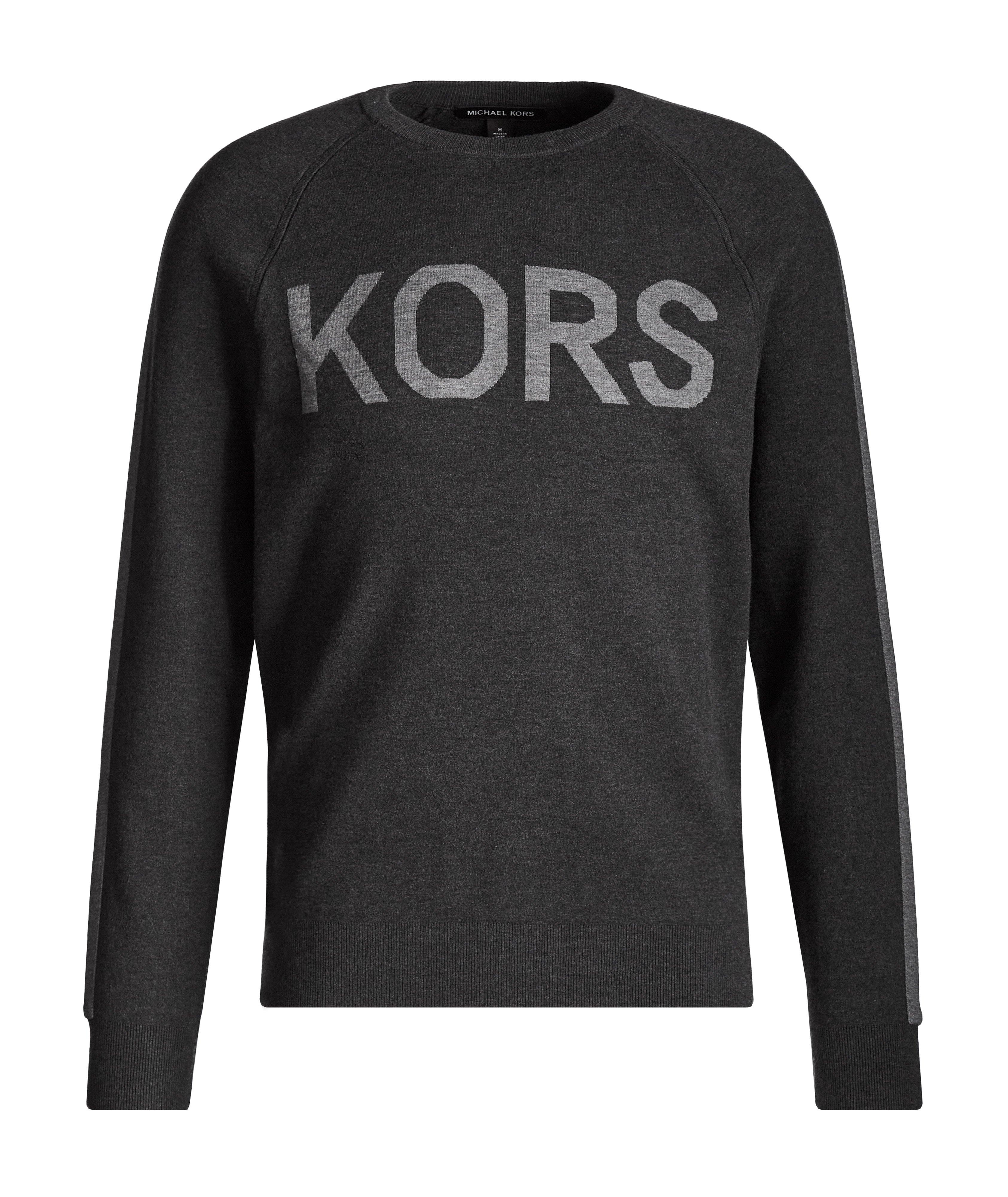 Michael Kors Printed Jersey Stretch Sweatshirt In Grey , Men's Size Medium