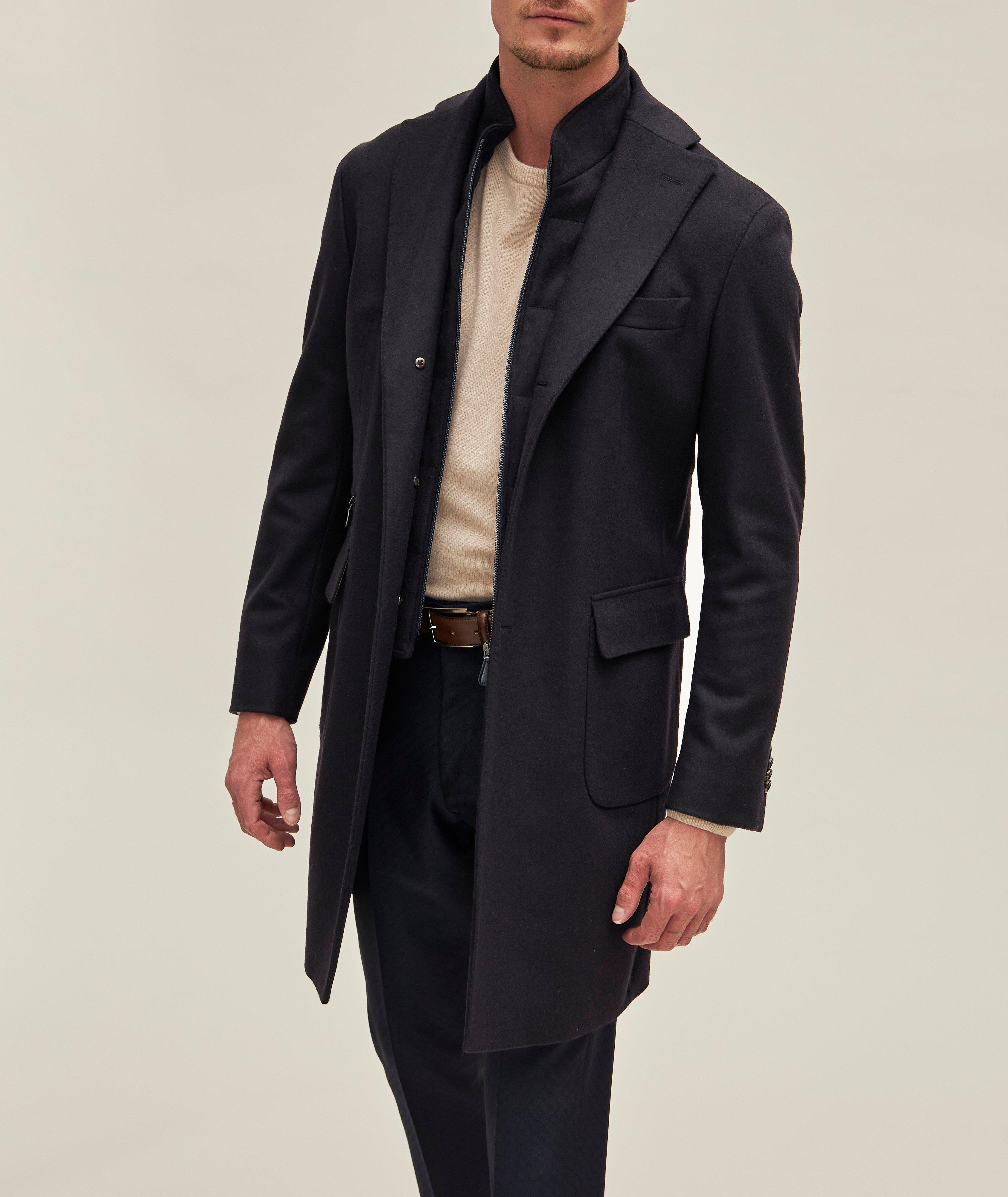 Virgin Wool-Cashmere Removable Bib Overcoat image 2