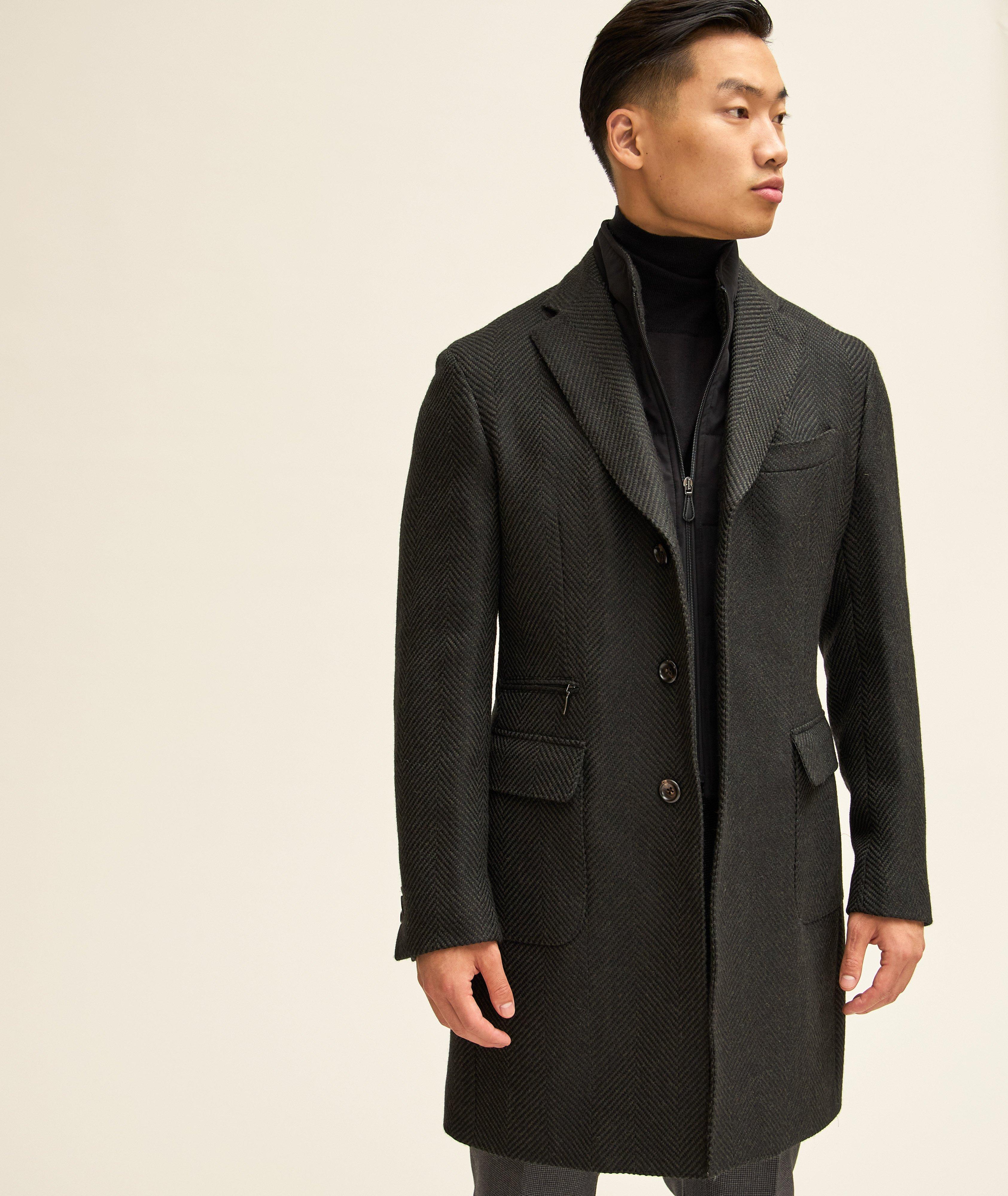 Harold Wool Herringbone Overcoat | Coats | Final Cut